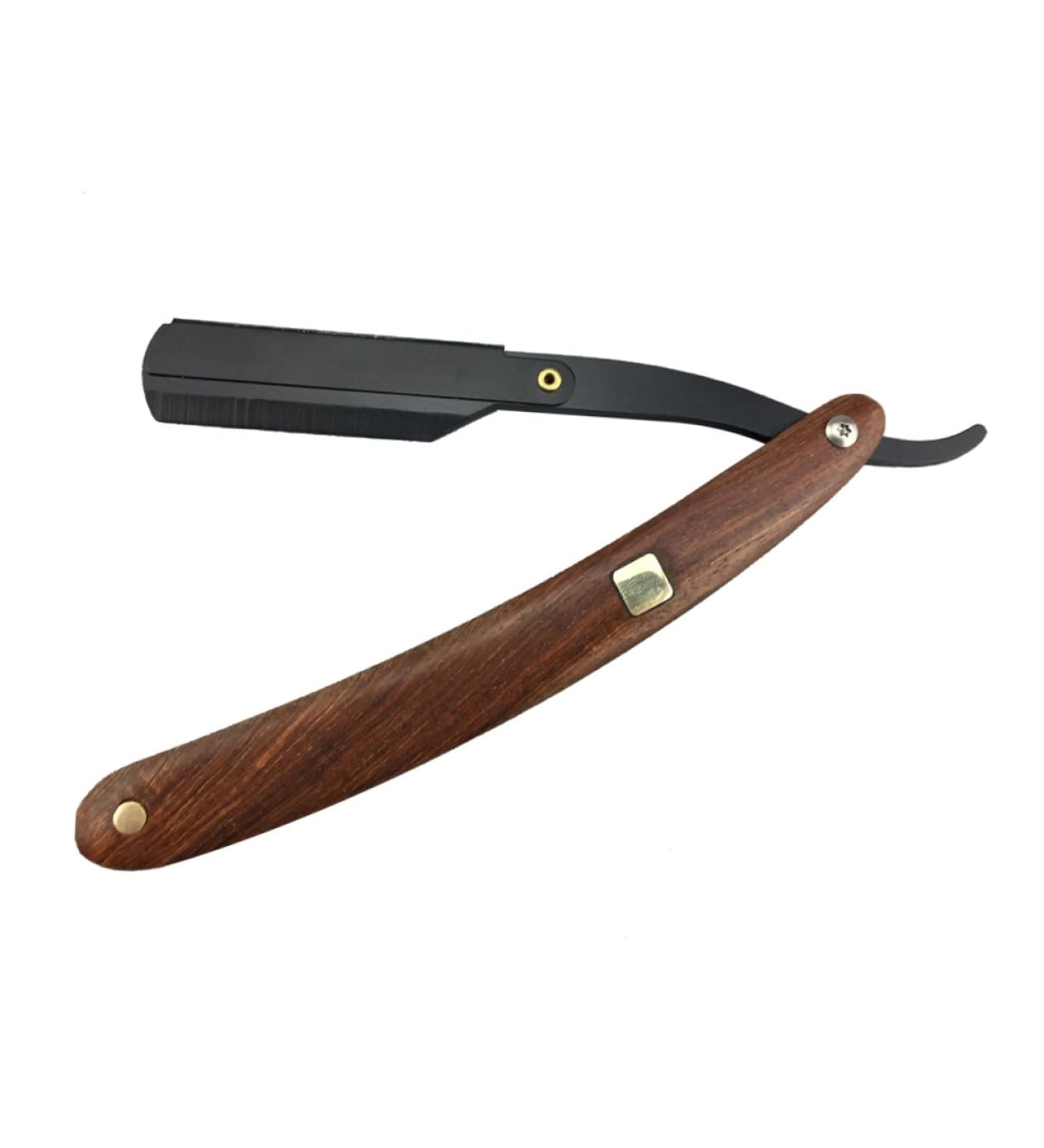 Beavorty Single Razor Shaving Set - Premium Straight Razor for Men | Metal Knife & Wooden Holder | International Shipping Available - Buy Online on GoSupps.com