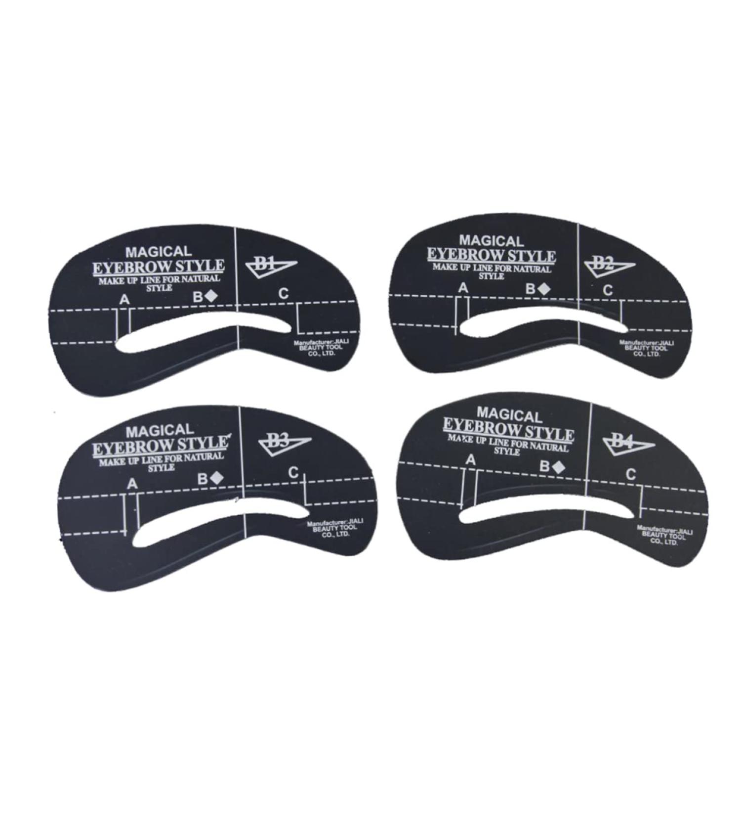 Outanaya 24pcs 6 Sets Eyebrow Grooming Stencil Eyebrows Shape Eyebrow Stencil Template Tool Auxiliary Unibrow - Buy Online on GoSupps.com