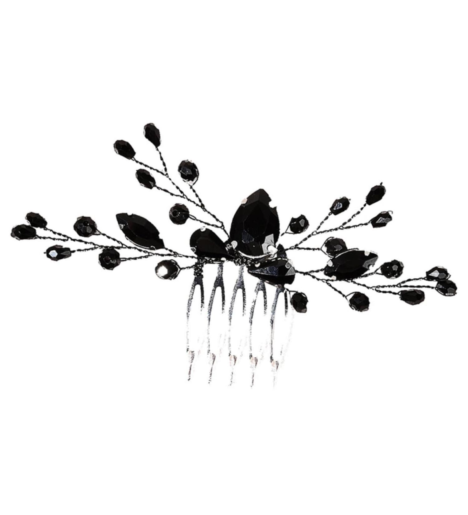 Didiseaon Black Crystal Hair Accessories Vintage Hair Accessories Decorative Hair Clips Black Hair Grips Hairbrushes for Woman Rhinestone Hair Clips Alloy Rhinestones Comb Miss - Buy Online on GoSupps.com