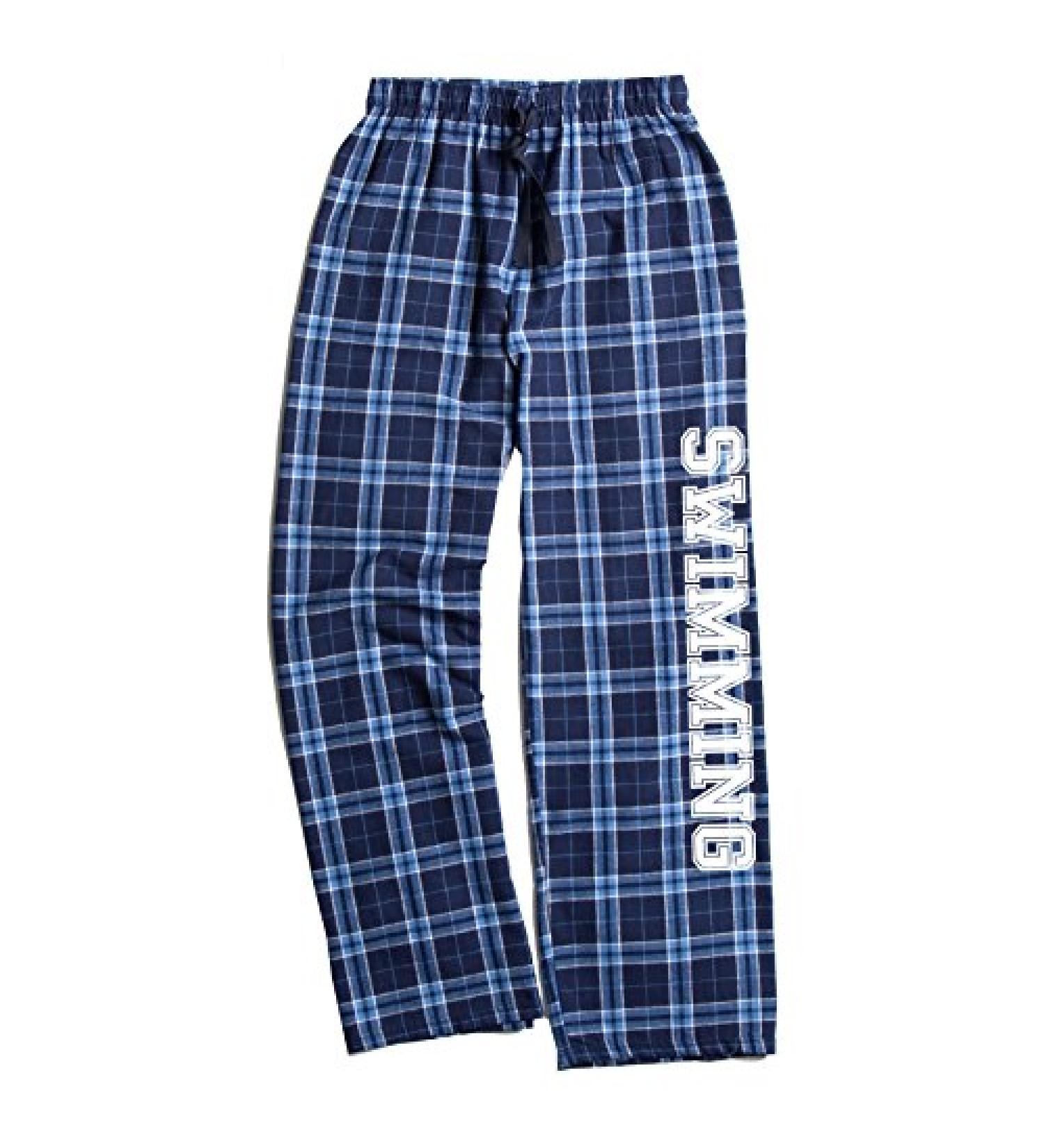 JANT girl Swimming Columbia Blue Lounge Flannel Pant with Pockets Adult Small (95 - 115 lbs.)