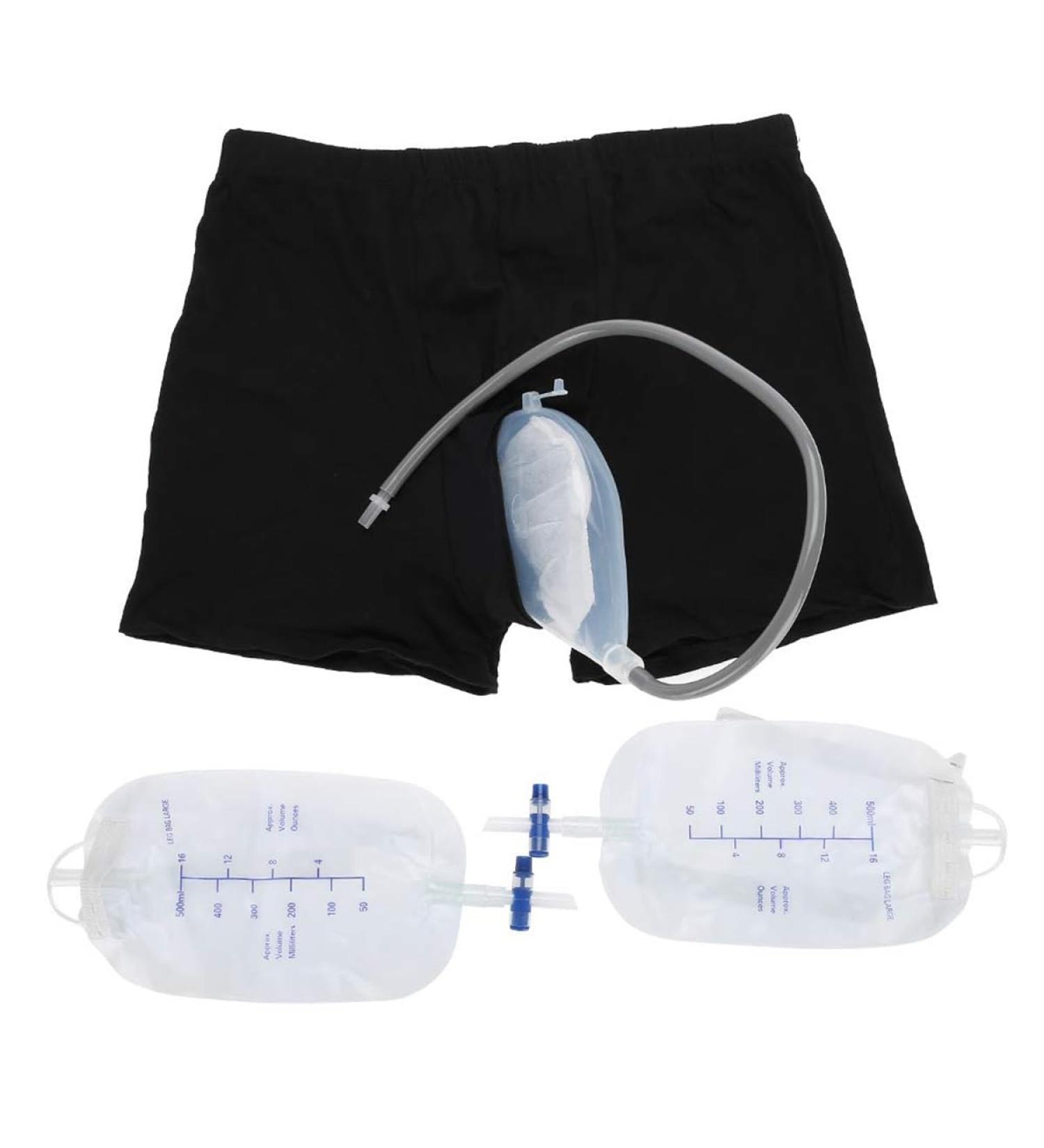 Wearable Urine Bag Incontinence Pants for Men Portable Leak Proof Urine Funnel Urine Bag Holder Collection Bag Urine Bag Portable Comes Urine Bag Incontinence Pants (Size : Medium (69-92cm)) - Buy Online on GoSupps.com