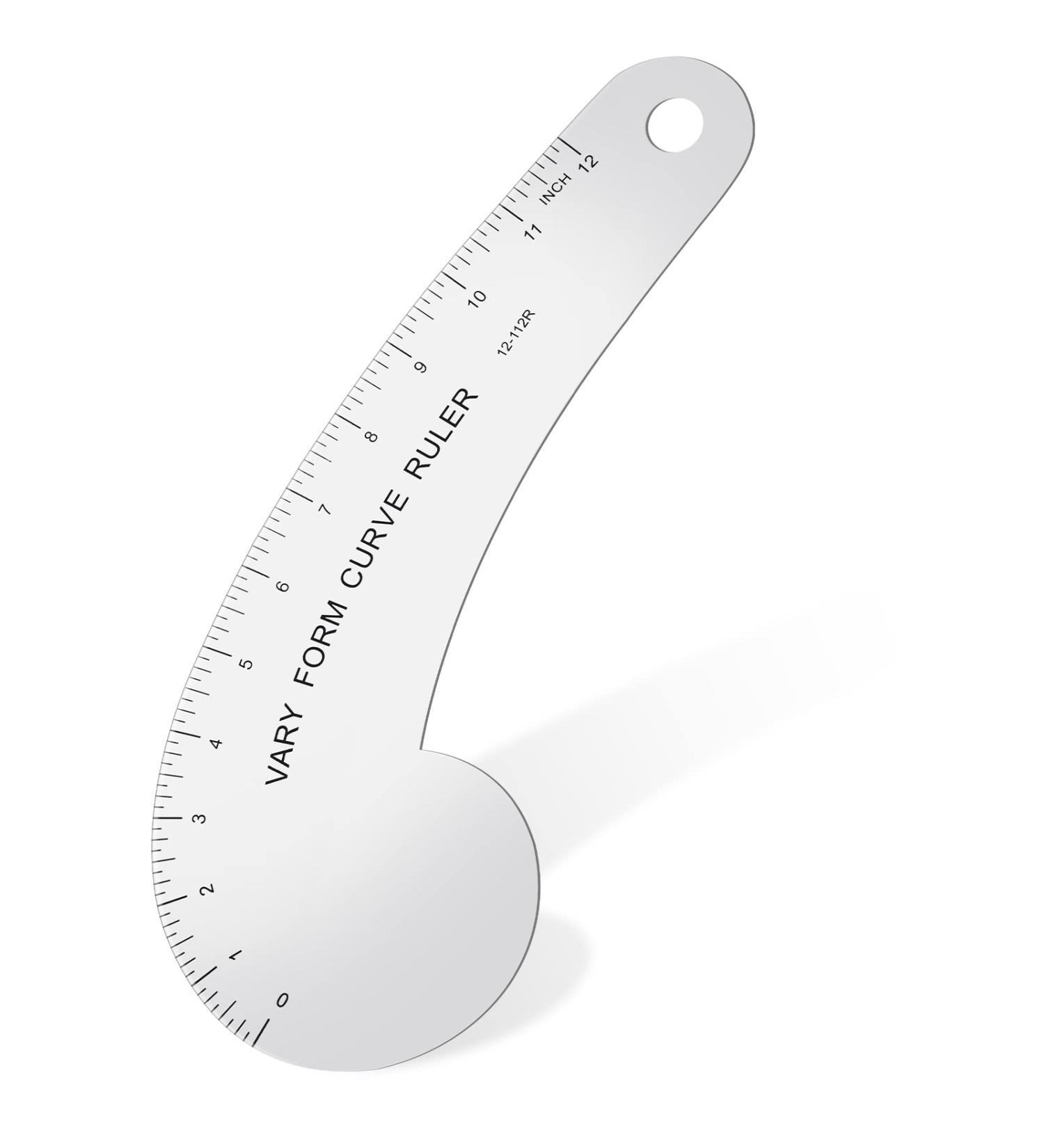 12'' Solid Aluminum French Curve Hip Curve Ruler for Sewing Design - Vary Form Curve - Buy Online on GoSupps.com