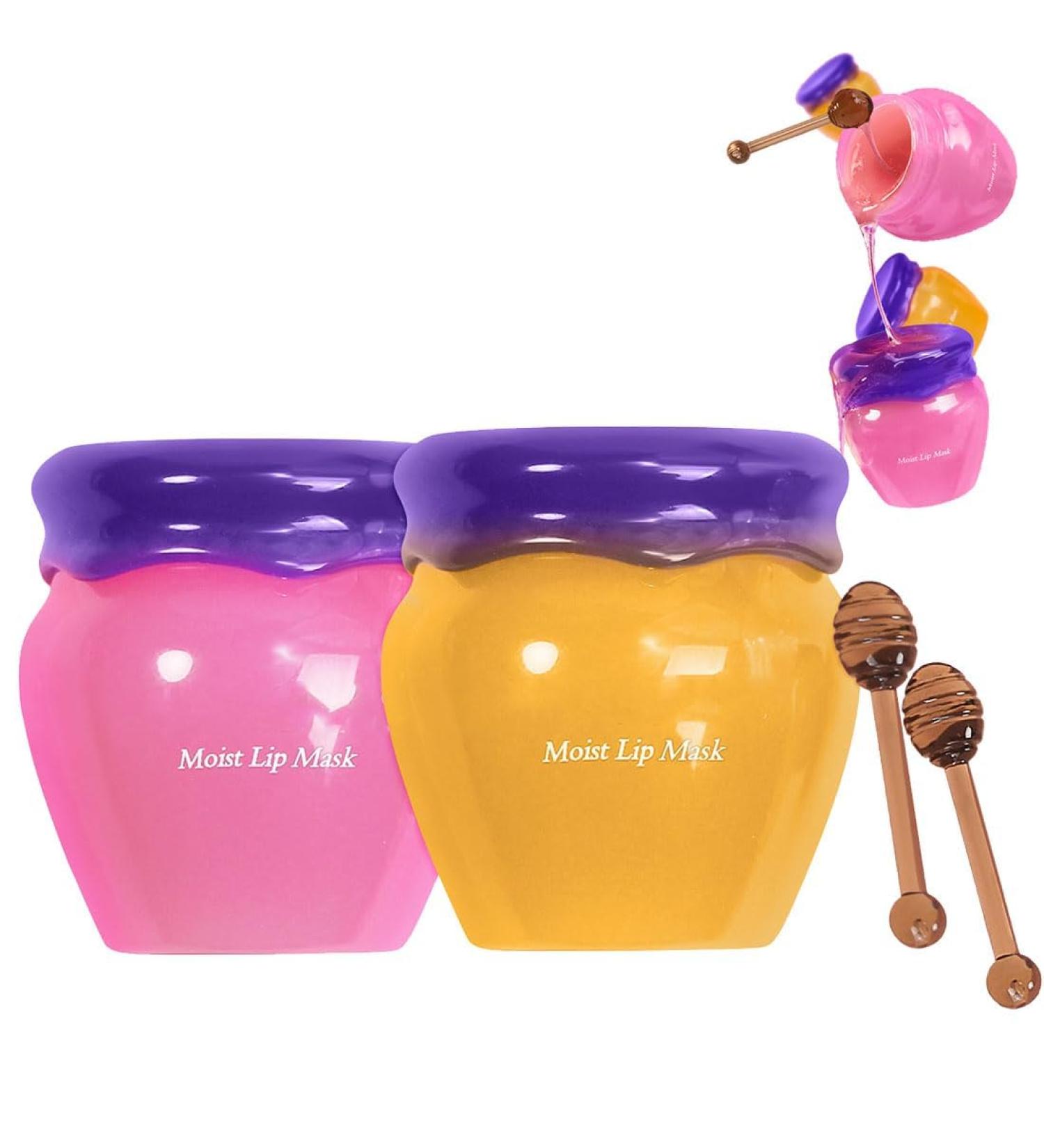 Mini Honey Pot Lip Balm Bee Balm Honey Strawberry Moisturizing Sleeping Mask Reduces Lip Wrinkles - Buy Online on GoSupps.com