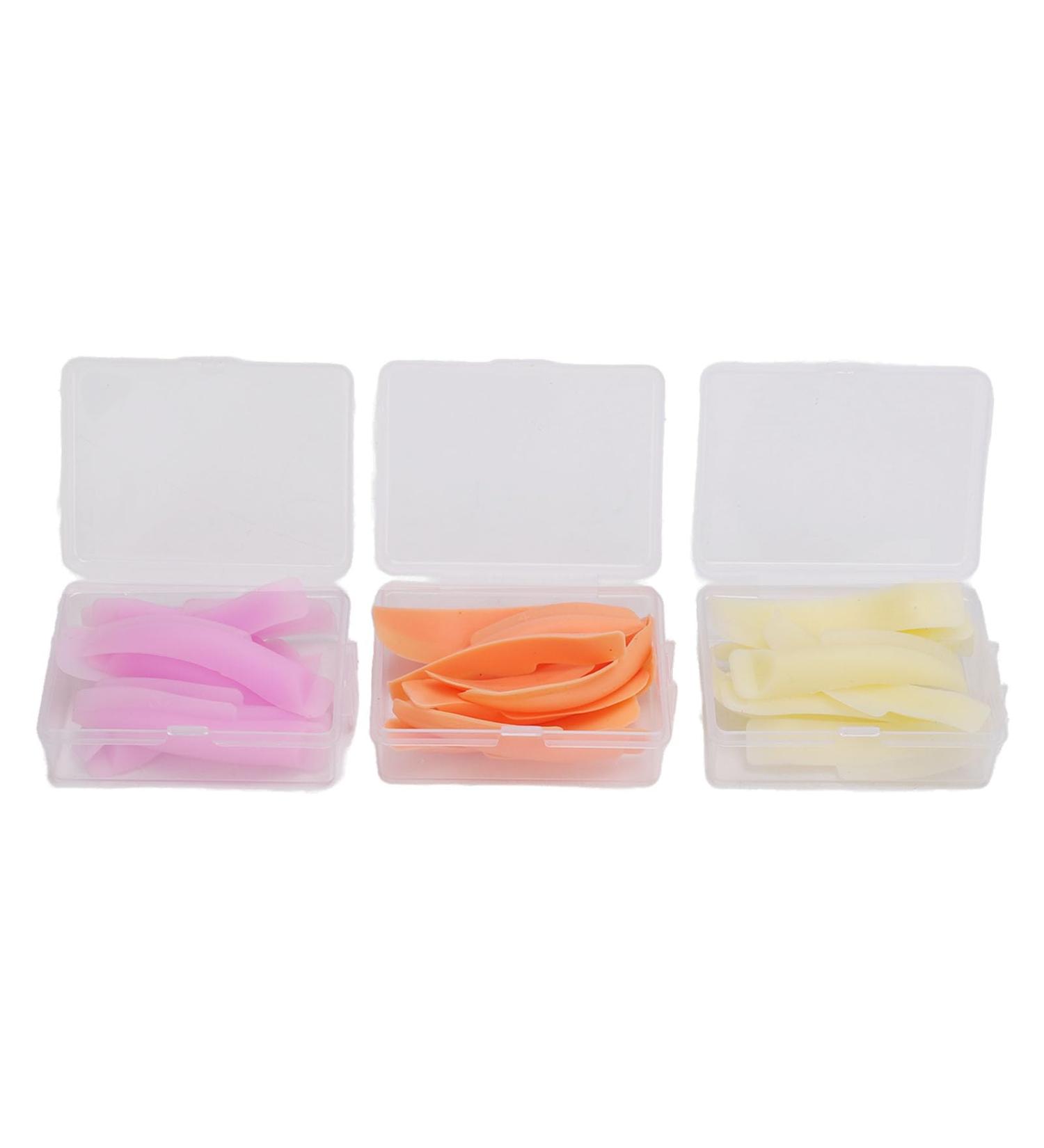 Lash Lift Rods Eyelash Perm Pads Silicone Soft Fit 15 Pairs Reusable 3 Color with 3 Storage Boxes for Beauty Salon - Buy Online on GoSupps.com