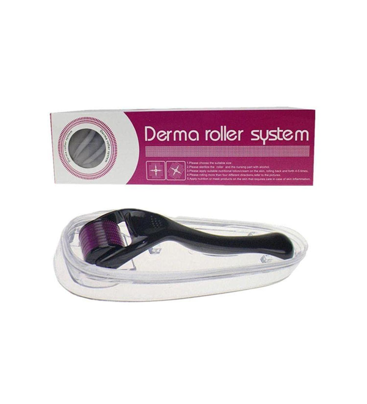 (ZGTS Dermaroller 540 Titanium Alloy Needle Roller (0.75mm) Black