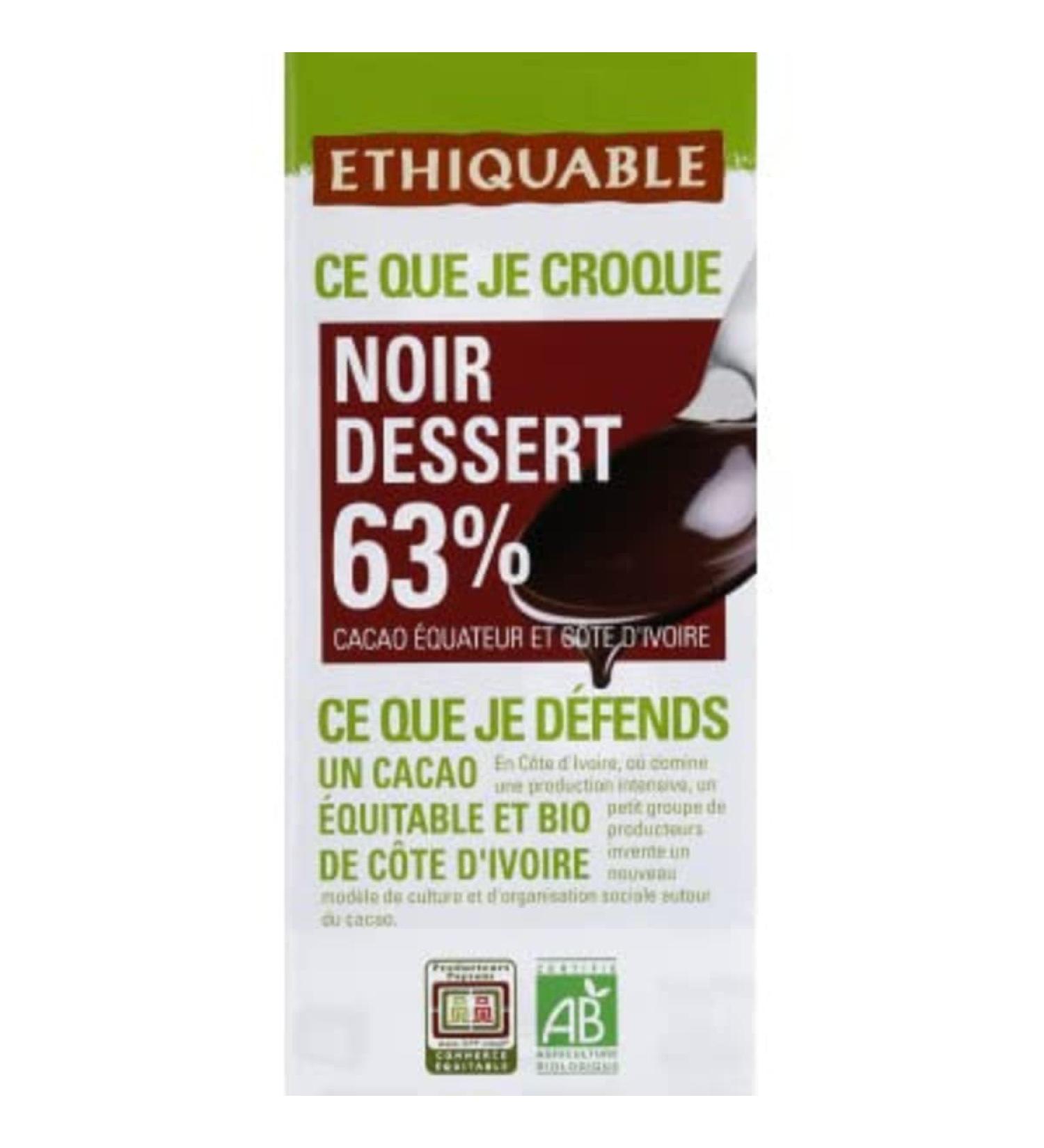 Ethiquable Dark Chocolate Dessert, Organic, 200g