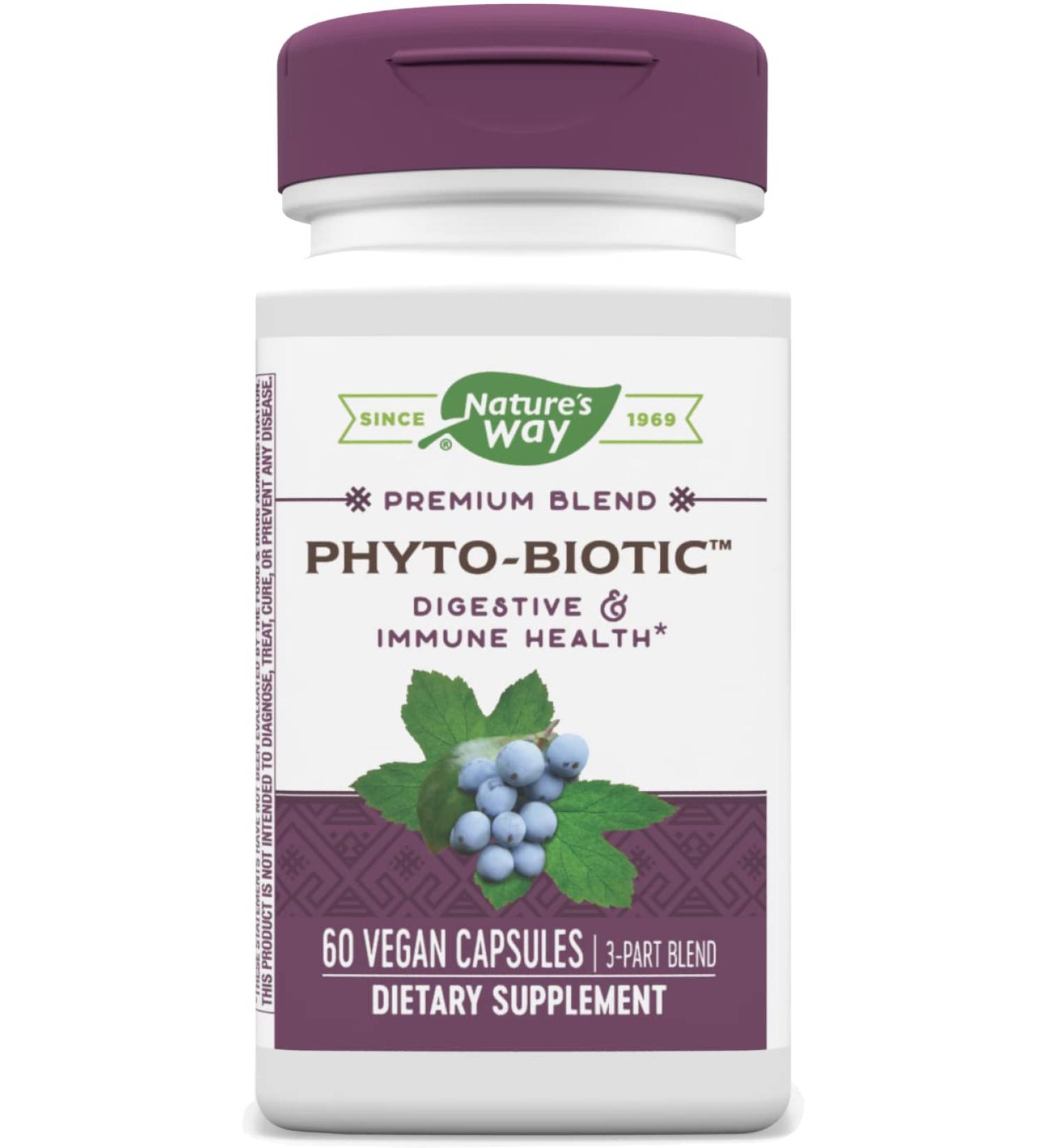 Nature's Way Phyto-Biotic - Digestive & Immune Health Blend, 60 Vegan Capsules - Buy Online on GoSupps.com