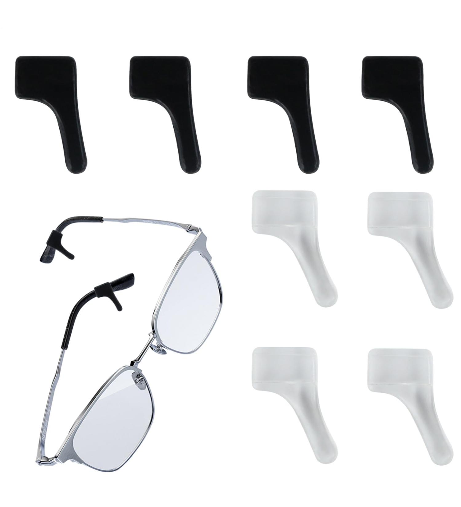 Liepglas eargrips 4 pairs of temple tips antislip holders Comfortable glasses for front sunglasses and secure fit for sports daily wear or work - Buy Online on GoSupps.com