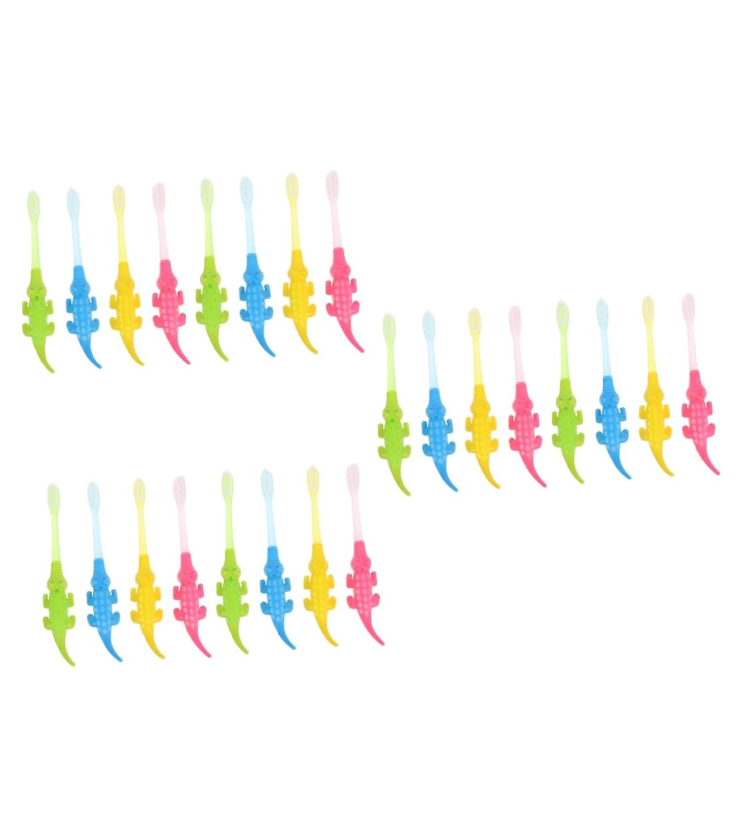 Buy Mobestech 24-Piece Cartoon Toddler Toothbrush Set - Cute Crocodile Training Bite Rings for Kids | International Shipping - Buy Online on GoSupps.com