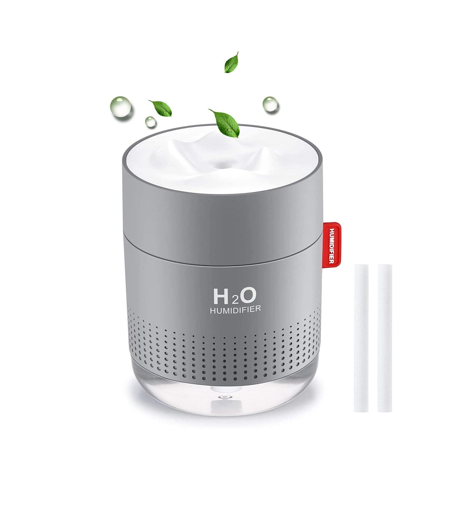 500ML Cool Mist Humidifier for Plants - Quiet Air, Two Modes, Night Light, Auto-Off - Grey - Buy Online on GoSupps.com