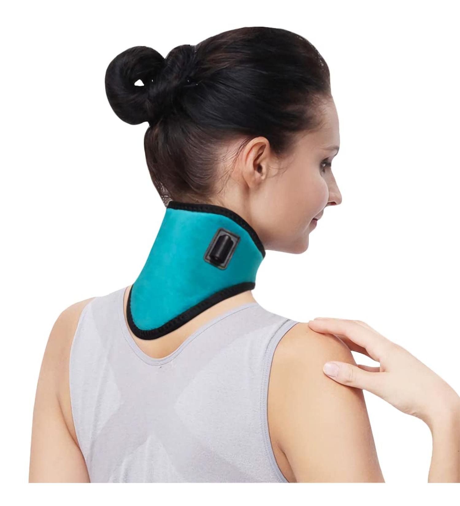 USB Heated Neck Warmer with Temperature Control | Sore Neck Relief | Plush Cushion Heating Pillow with Mugwort Bag | International Shipping - Buy Online on GoSupps.com