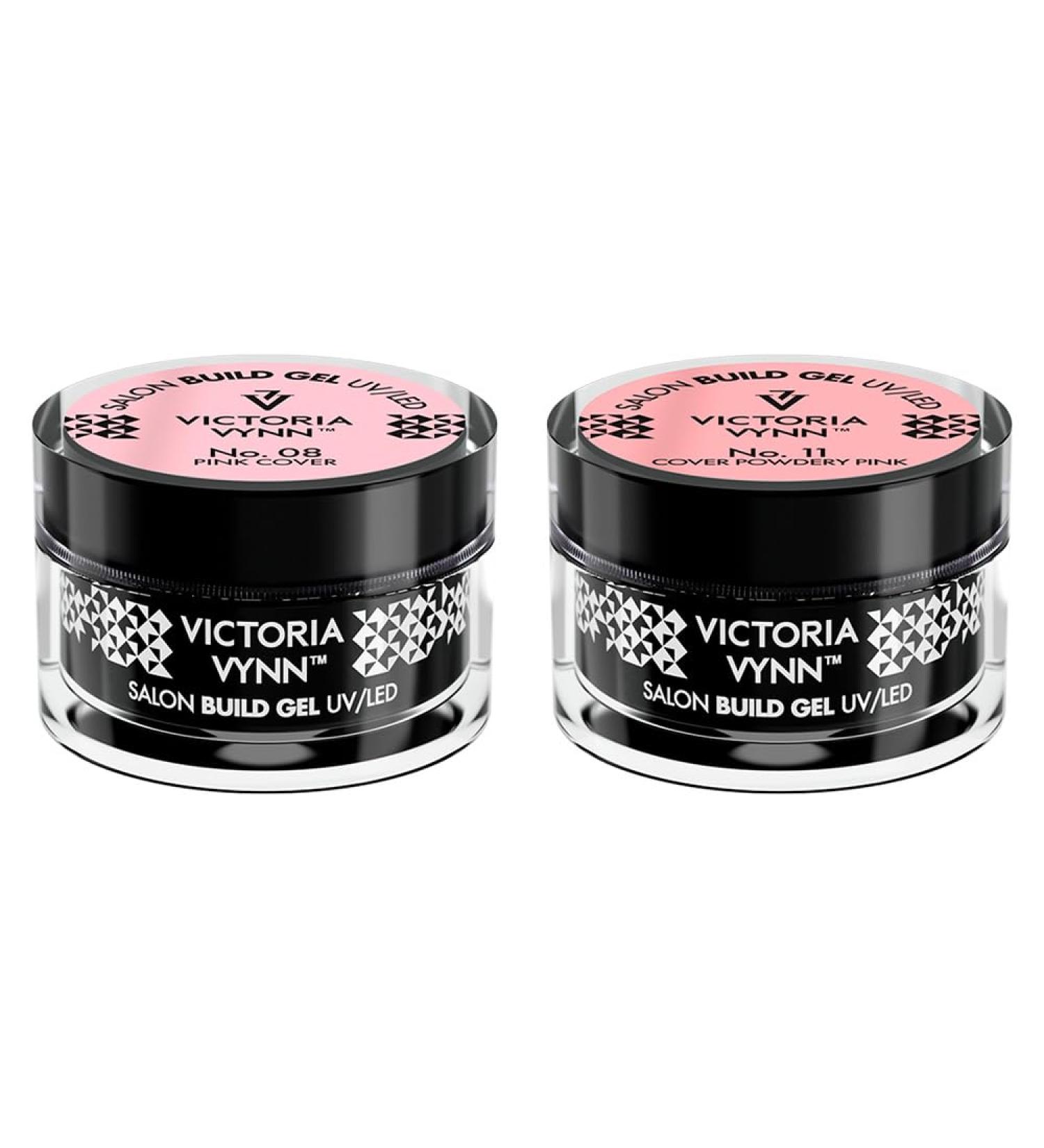 Generisch Victoria Vynn 2 x UV/LED Pink 50ml Stable Milky Nail Gel for Modelling and Design Ideal for Single Phase Nails