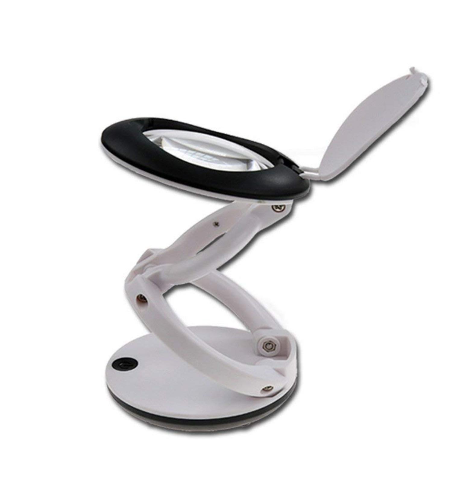 3X Folding Portable Glass Desktop Hands Free with 3 LED Lamps Handheld Magnifier Identification Coin Calligraphy Stamp Tool Old Man Reading Embroidery Made in China - Buy Online on GoSupps.com