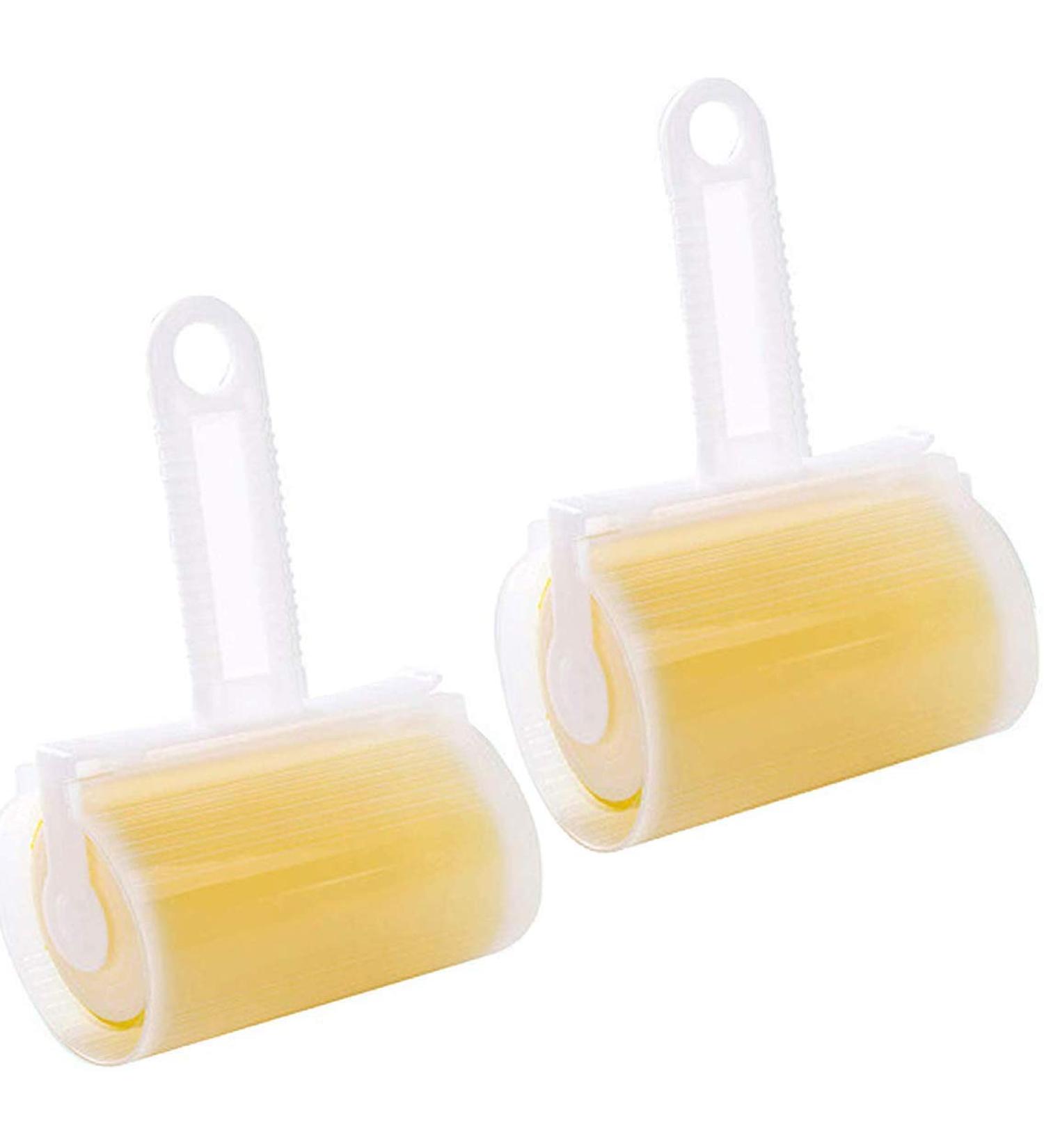 Sticky Lint Roller for Pet Hair | Reusable & Washable | 2 Pcs Yellow | Easy to Use Hair Remover - Buy Online on GoSupps.com