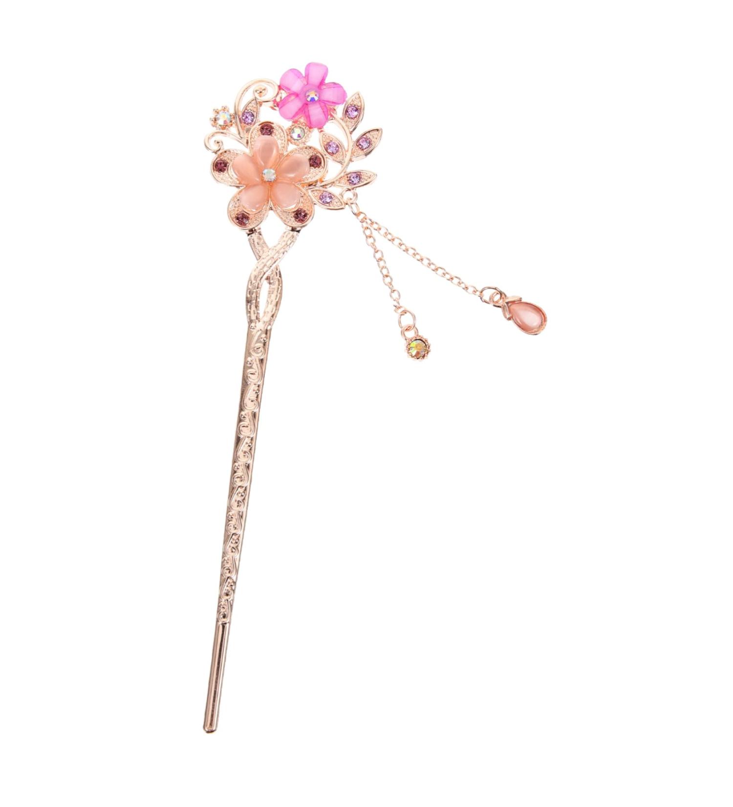 Mikinona vintage hair stick classical modeling bun China hair claw clips Hair up Miss Opal Chopsticks flowers women's the flowers hair sticks for buns flower tassel hairpin - Buy Online on GoSupps.com