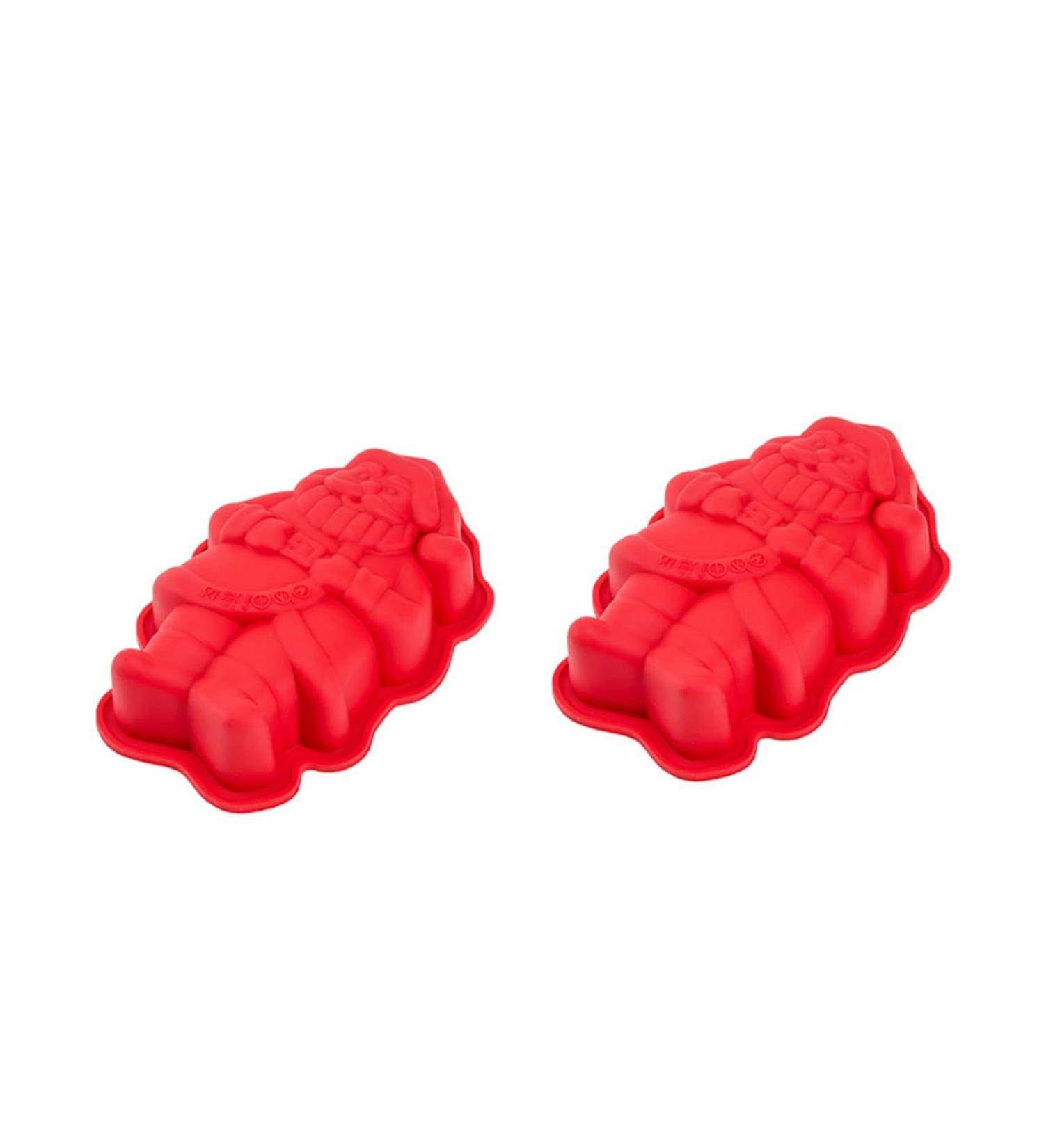 Alipis 2 Pcs Baking Mold Silicone Molds Santa Chocolate Biscuit Xmas Baking DIY Mold Self Made Cake Mold 18.2X11.5X3CM As Shown - Buy Online on GoSupps.com