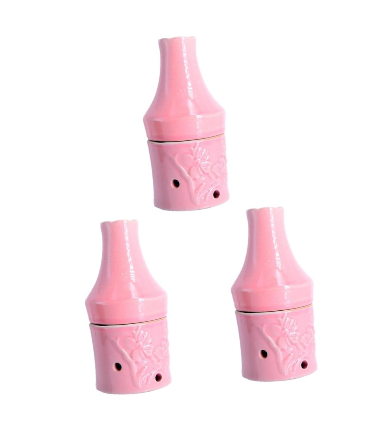 Minkissy Porcelain Moxa Etui Premium Ceramic Facial Massage Tool & Moxa Pot for Relaxation | Pink Moxibuspot Device - Buy Online on GoSupps.com