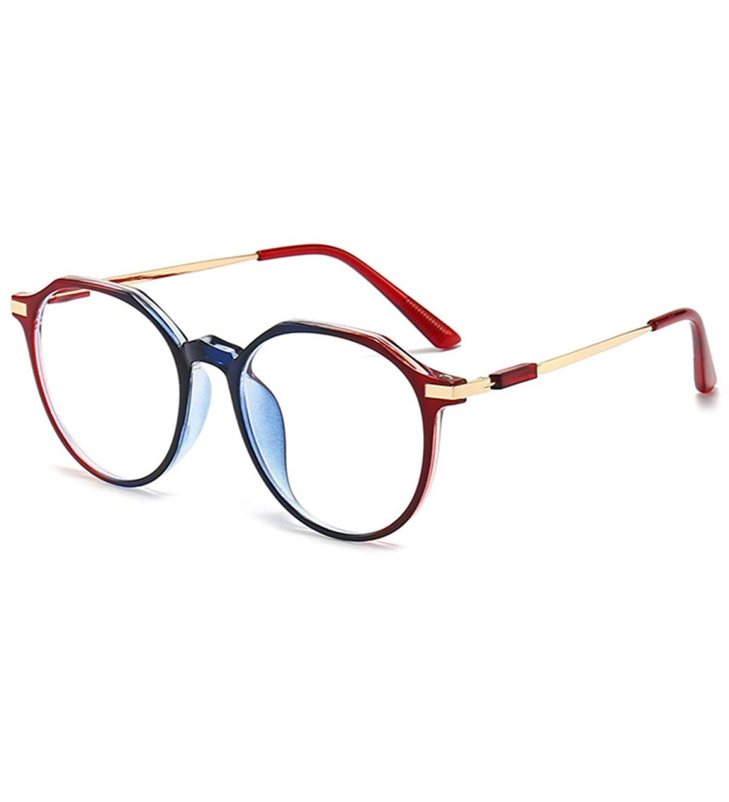 Koosufa Round Reading Glasses | Blue Light Filter for Men & Women | Ultra Light Anti-Fatigue Aid | Strengths 0.0 to 4.0 | Fashionable Computer Frames - Buy Online on GoSupps.com