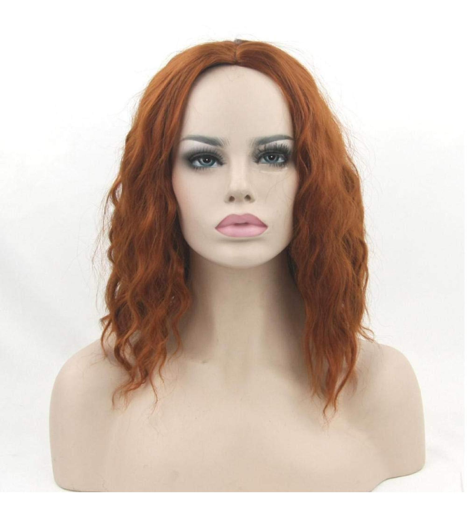Shop BGHJUE Red Short Synthetic Wig for Women | Corn Hot Curls & Side Fringe | Pixie Cut | International Shipping Available - Buy Online on GoSupps.com