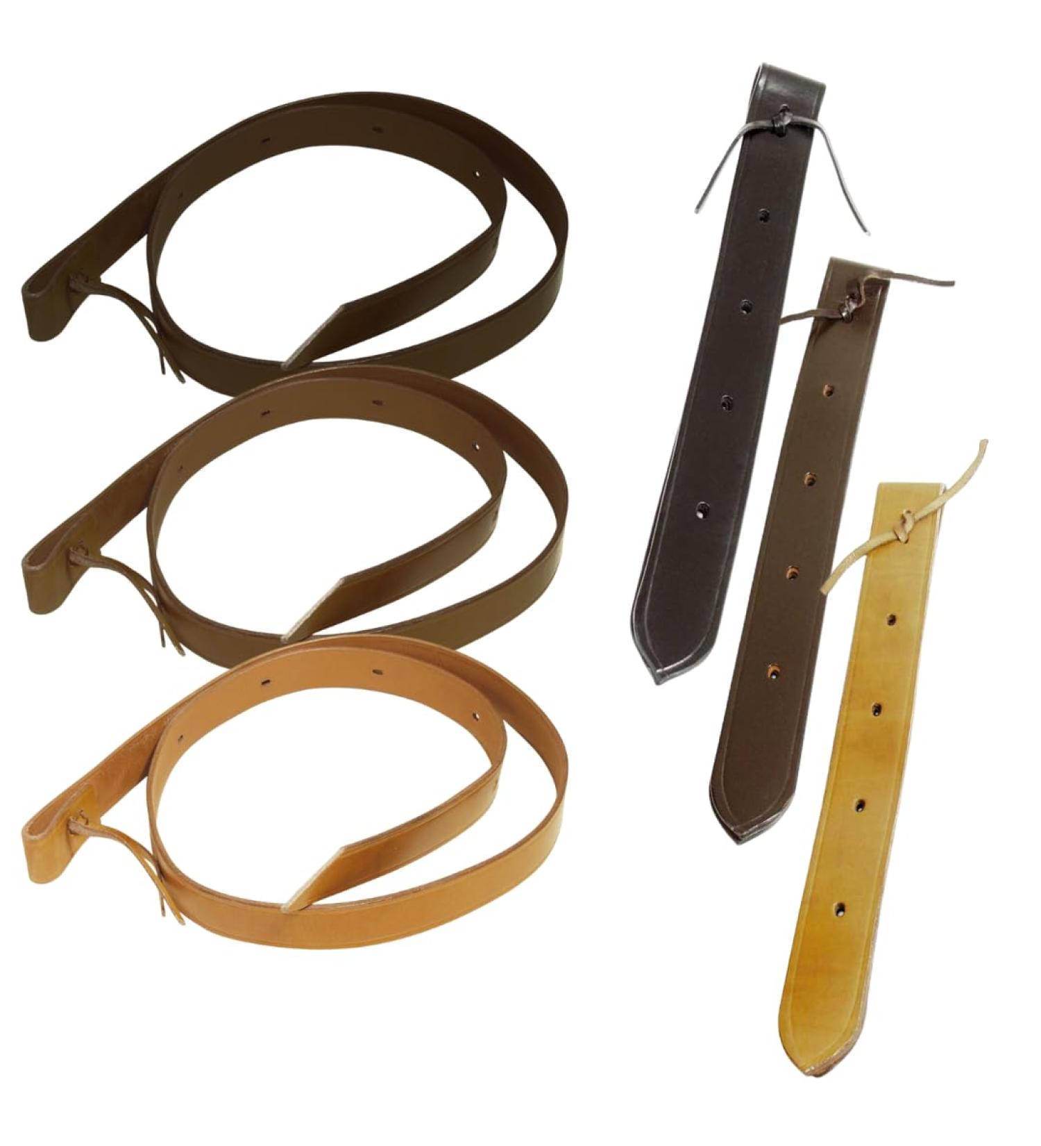 PFIFF 004334 Off-Billett saddle girth western saddle girth western saddle western riding leather brown approx. 45 x 4.5cm black