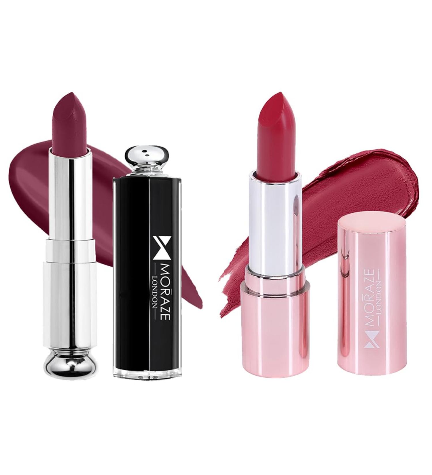 Buy Pack of 2 Waterproof Creamy Lipsticks - Long-Lasting Shades Sassy & Busy | Global Shipping - Buy Online on GoSupps.com