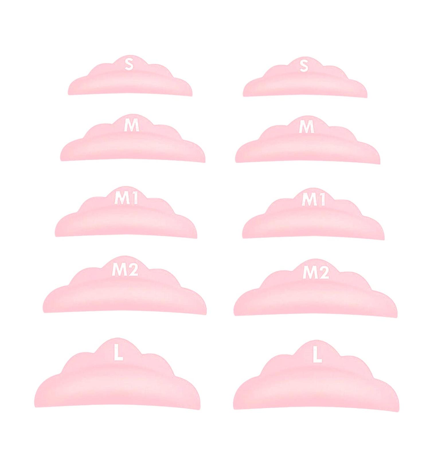 Libeauty Lash Lift Pads - DIY Eyelash Perm Rods & Curling Tool for At-Home Lash Lift - 10 Pcs Soft Silicone Shields - Pink, 5 Sizes (S, M, L) - Reusable - Buy Online on GoSupps.com