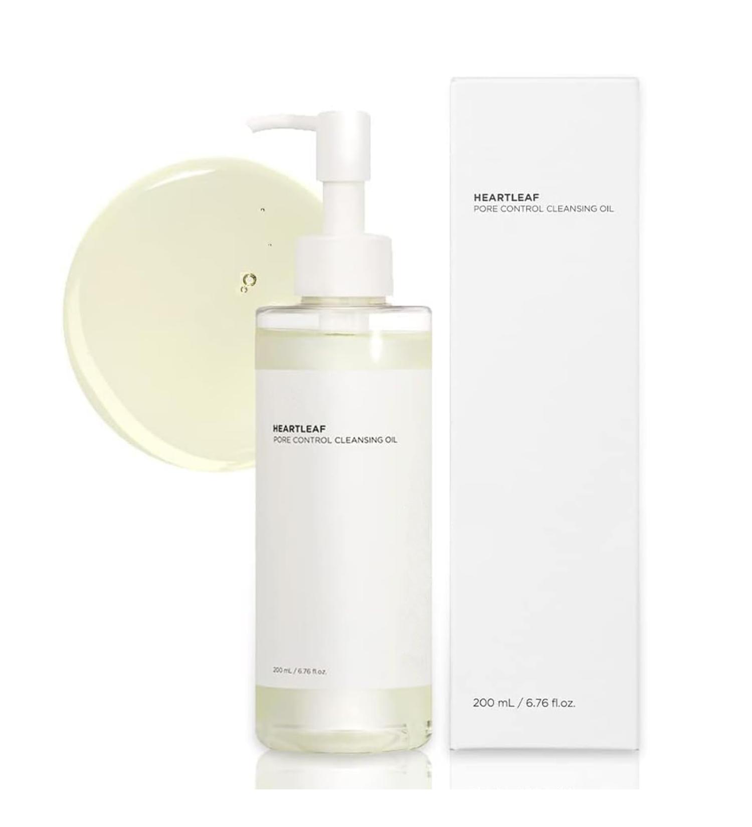 Heartleaf Pore Control Cleansing Oil Facial Cleanser Calming Skin Refreshing Daily Makeup Blackheads Removal For All Skin Types - Buy Online on GoSupps.com