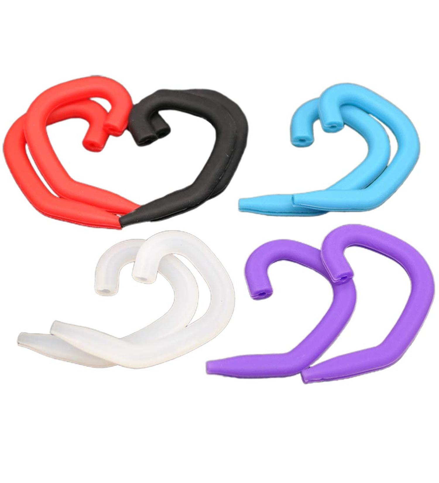 20 Pcs Silicone Earring Hooks - Adjustable Rubber Band Face Protection for DIY Ear Extensions - Buy Online on GoSupps.com