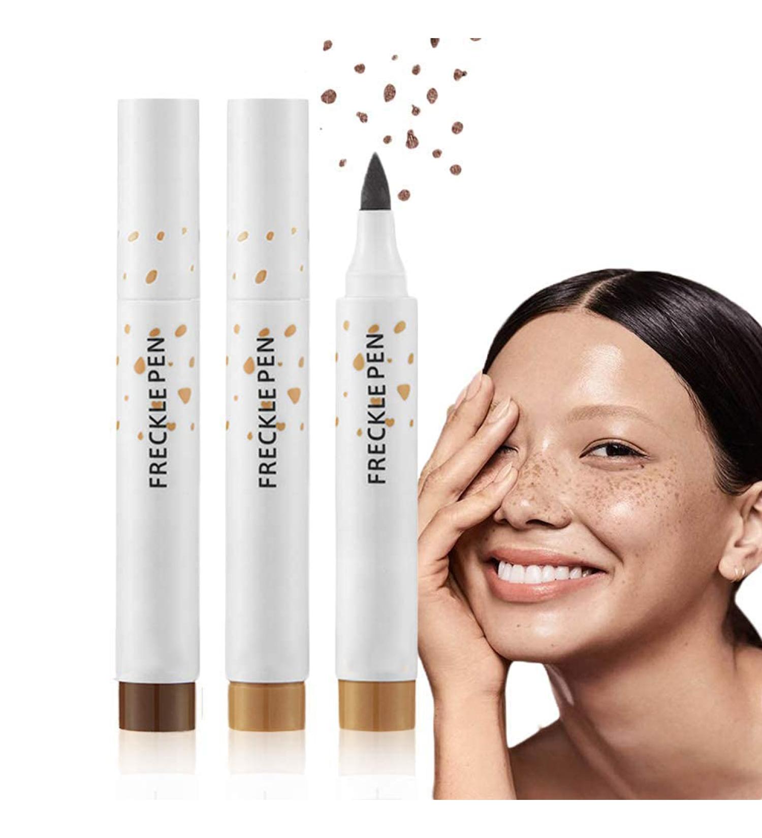 Freckle Pen Set - 2Pcs Light Brown & Dark Brown | Natural Long-Lasting Waterproof Freckle Makeup Tool - Buy Online on GoSupps.com