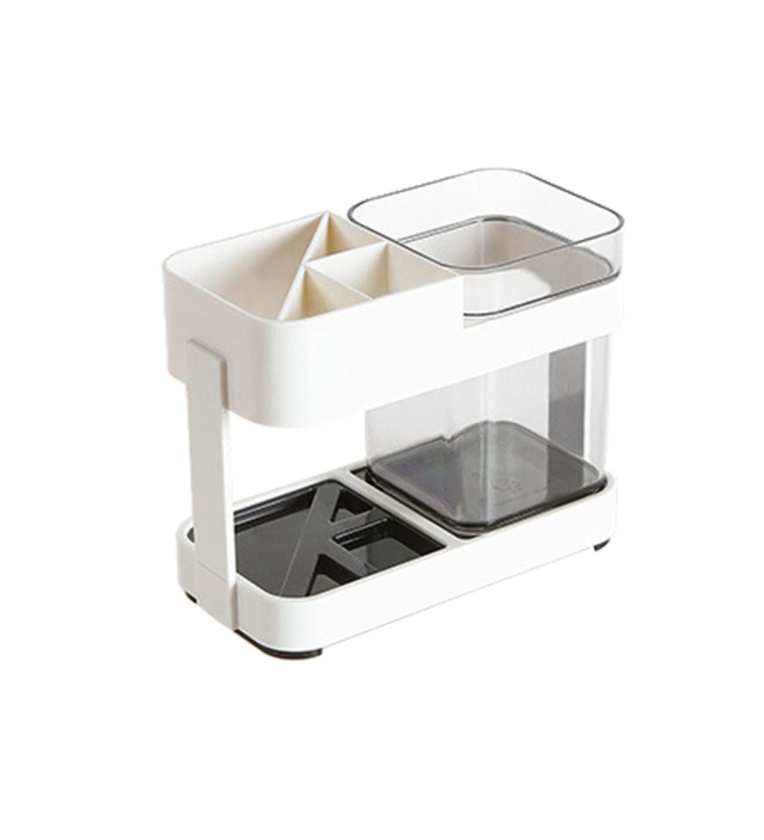 Toothbrush & Toothpaste Stand Holder - Bathroom Storage for Electric Brushes & Toothpaste - 5 Cup Organizer - Buy Online on GoSupps.com