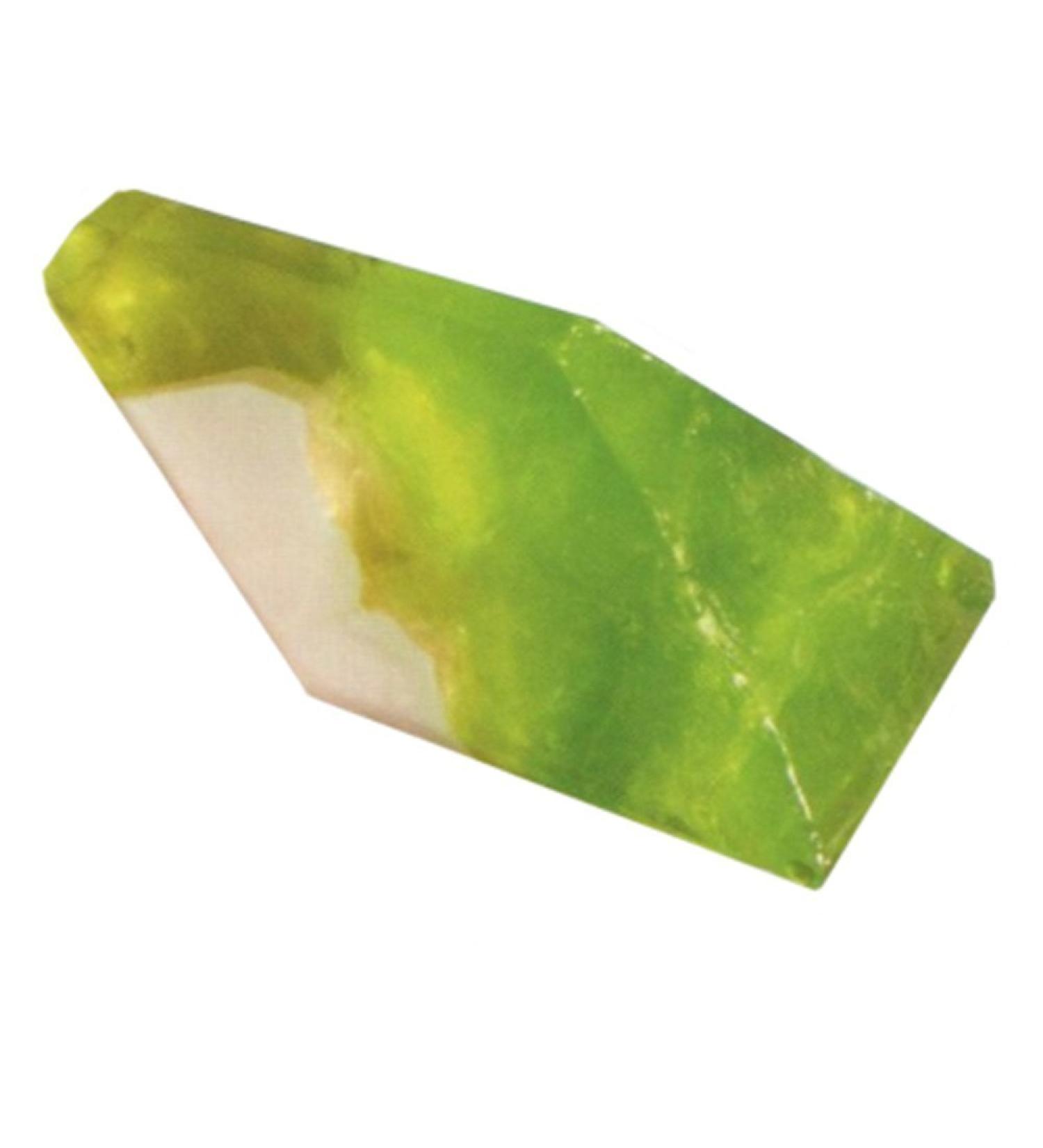 Peridot Soap Rock 6 oz (Cucumber Citrus Gardenia Scent) by SoapRocks