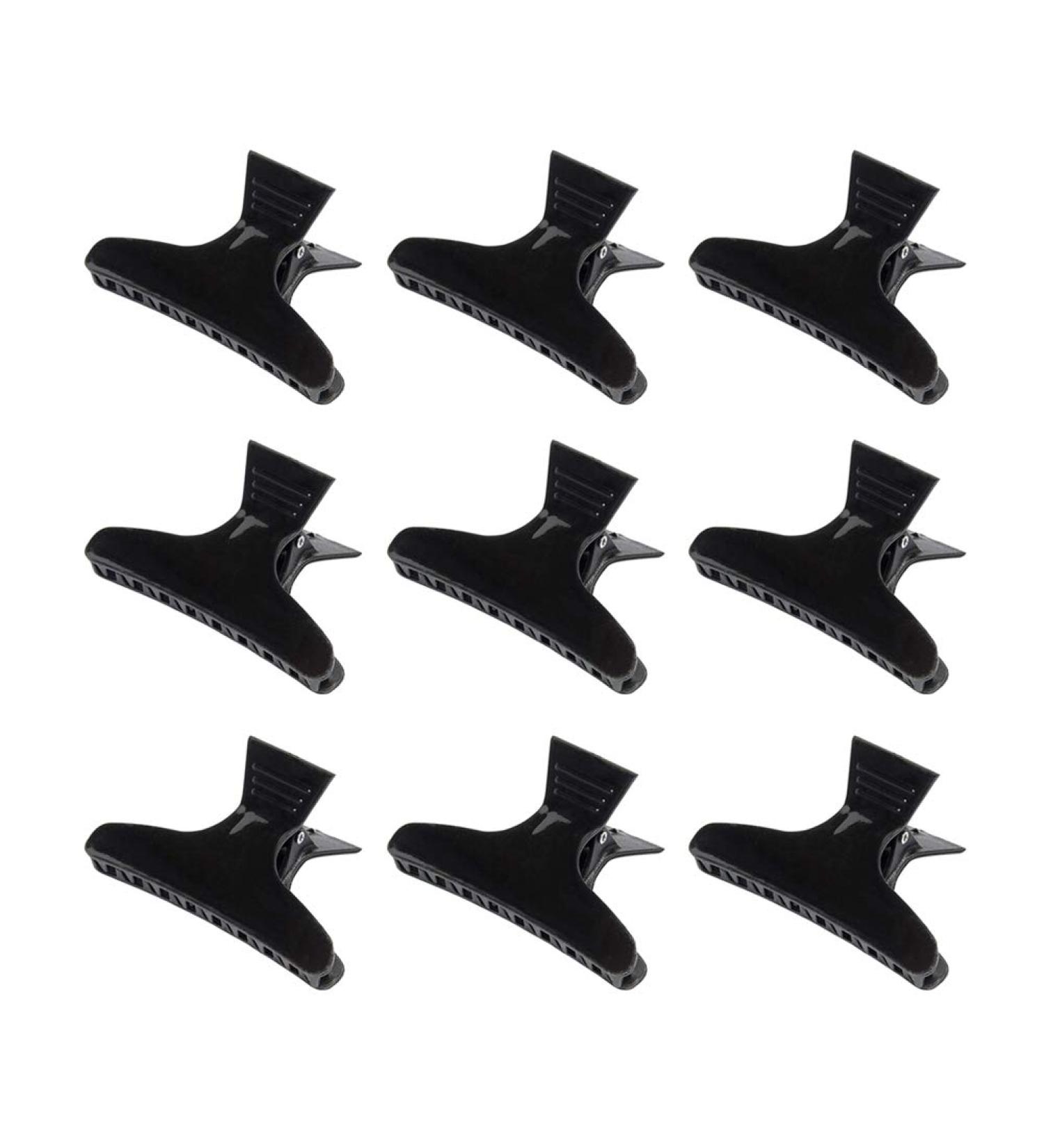 12PCS Black Hair Claw Clips - Non Slip Butterfly Hair Clamps for Hair Styling - Salon Section Clips for Hairdressers - Hairdressing Hair Accessories - Buy Online on GoSupps.com