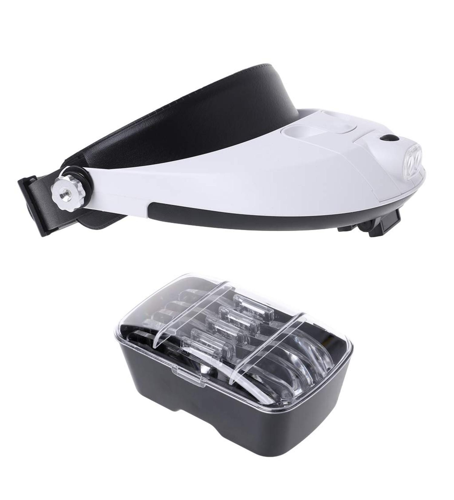LED Lamp Light Headband Headset Head Jeweler Magnifier Magnifying Glass Loupe Small Gift - Buy Online on GoSupps.com
