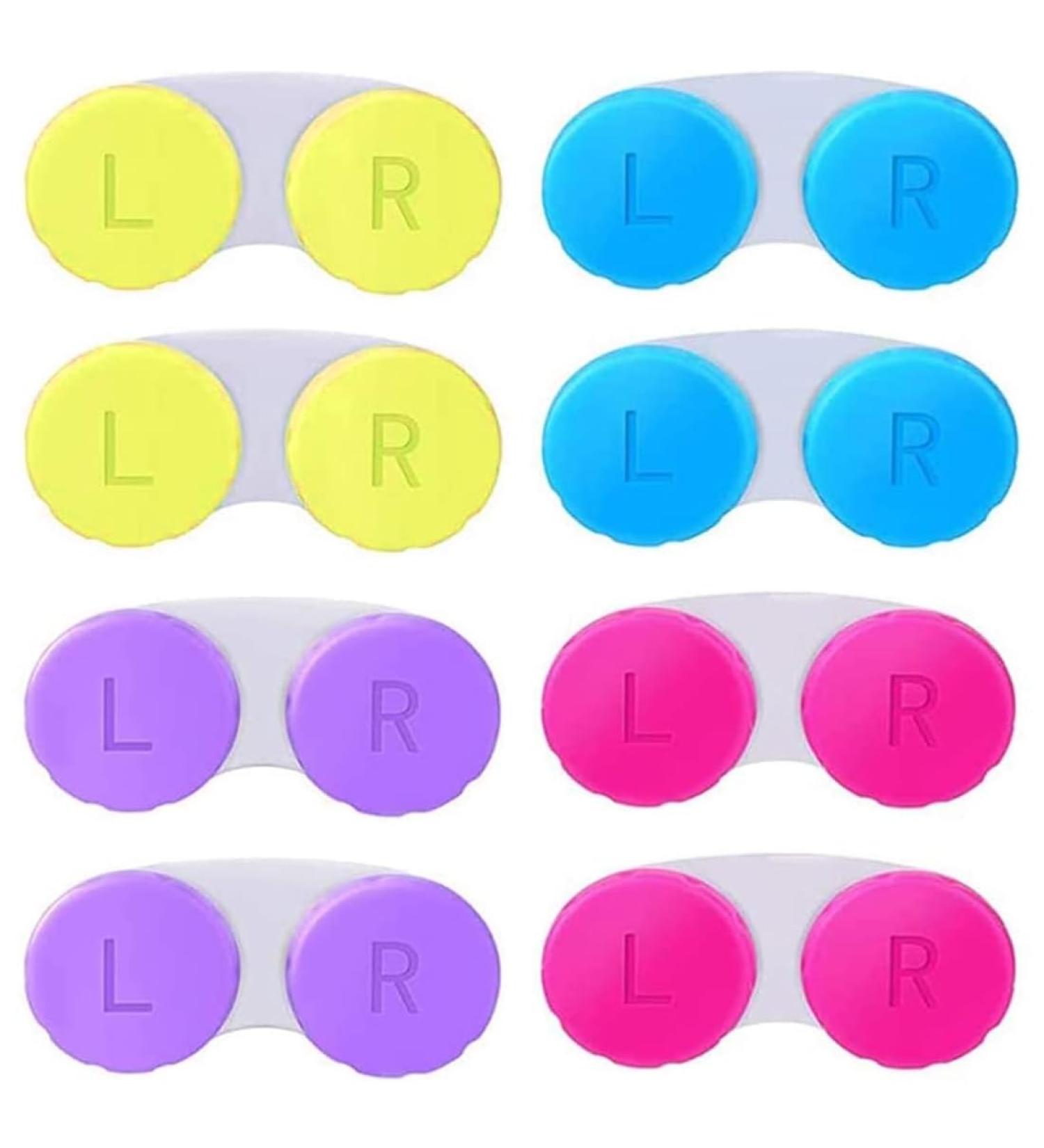 ZKHSeou 8-Pack Contact Lens Container | Portable & Travel-Friendly Colored Lens Holders for Home & On-the-Go - Buy Online on GoSupps.com