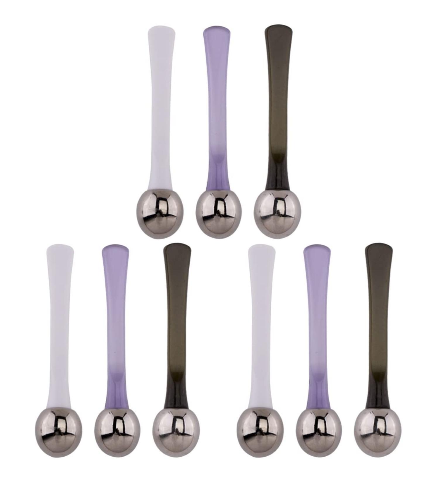 FOMIYES 9pi ces Cuill res De Massage Pour Contour Des Yeux Et Masque Visage Outils De Zinc Et Plastique Pour Salon Et Usage Personnel 5.9x1.2cmx3pcs Couleurs Assorties X 3 Pi ces - Buy Online on GoSupps.com