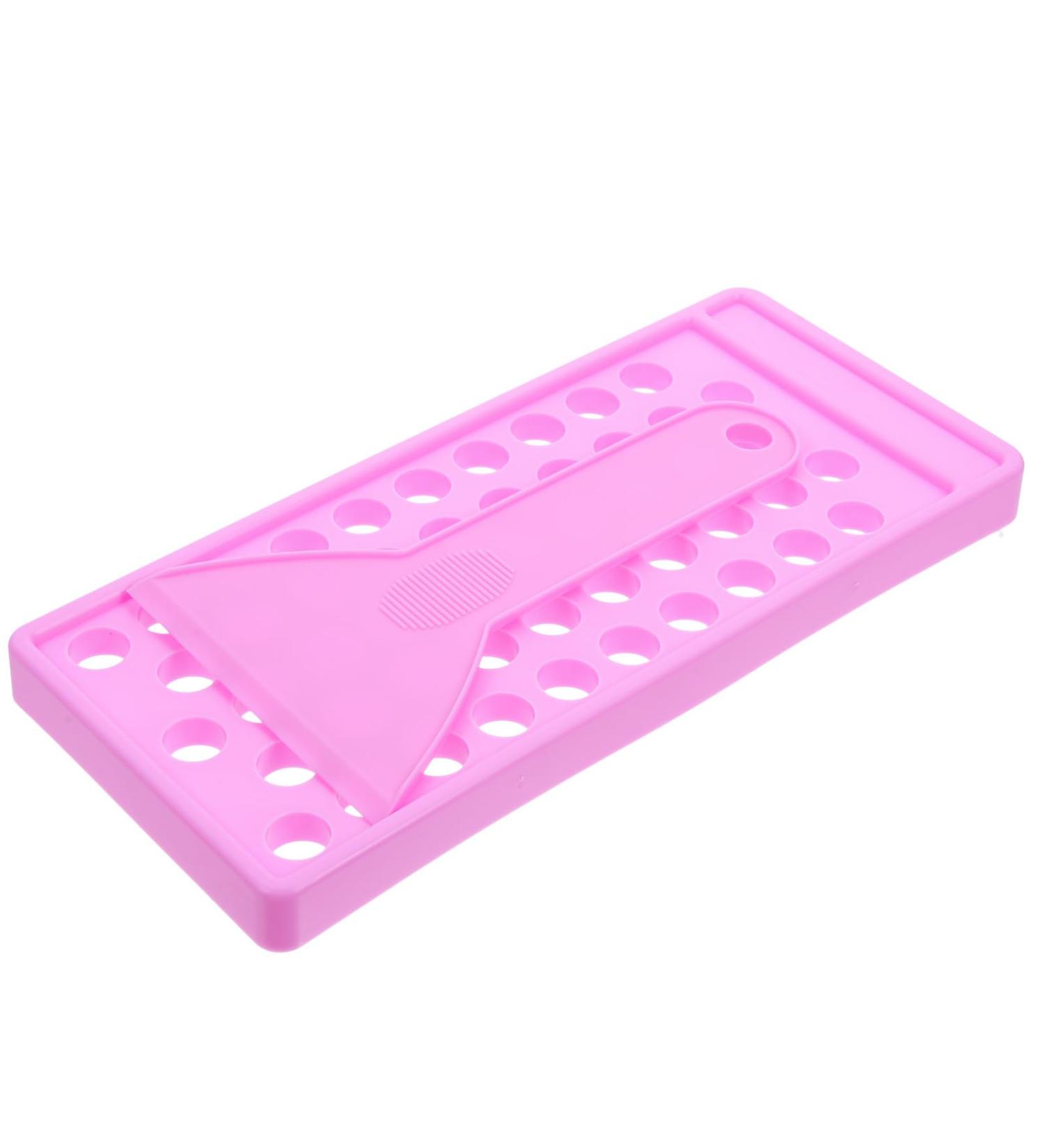 Healeved Plateau de Remplissage pour Tubes L vres 50 Trous en Pp Violet Spatule Souple 2 Pi ces pour Kit DIY de Rouge L vres Faits la Main Accessoires Maquillage - Buy Online on GoSupps.com