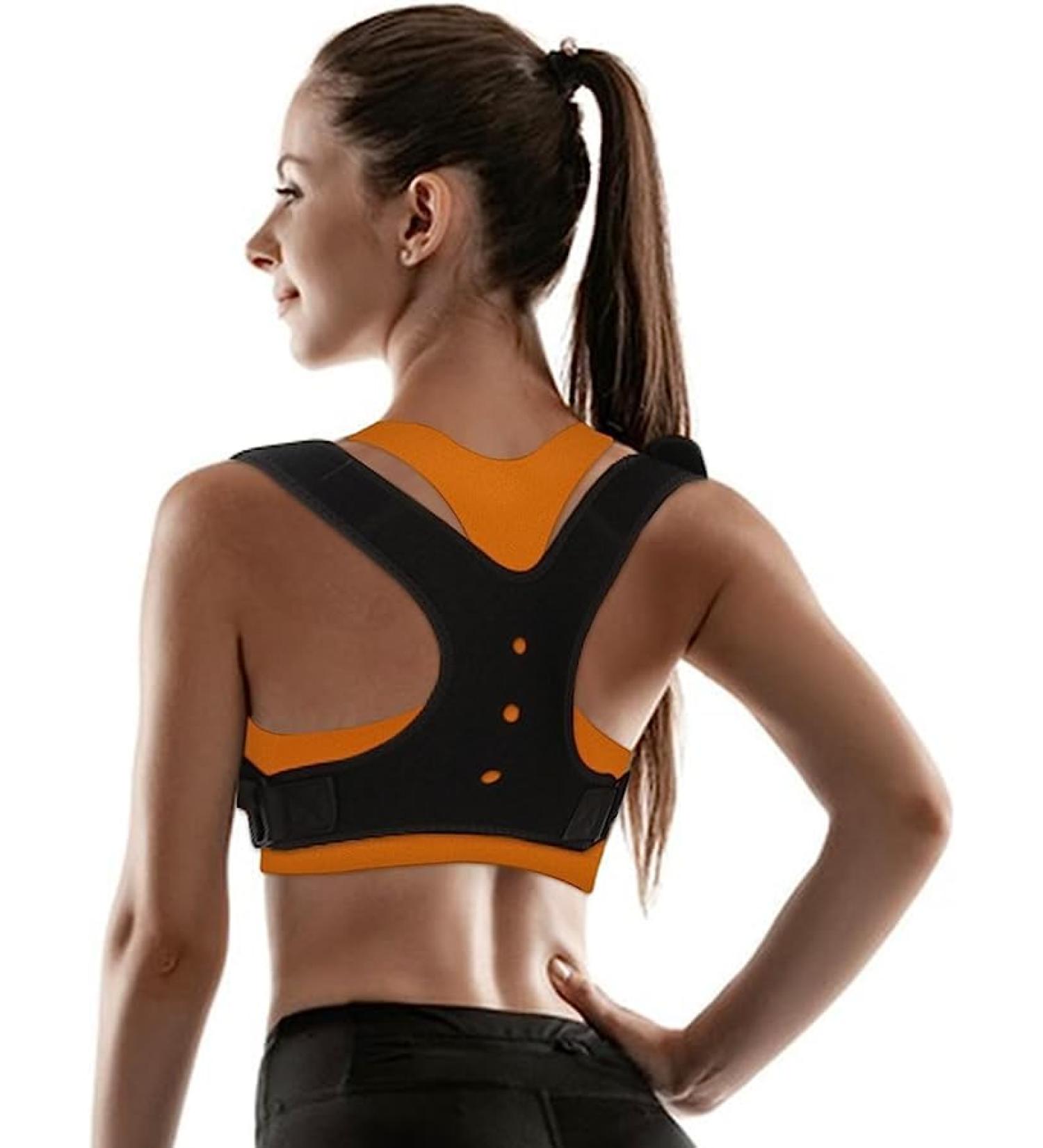 Breathable Back Brace & Adjustable Posture Corrector for Pain Relief | Unisex Medium Size - Buy Online on GoSupps.com