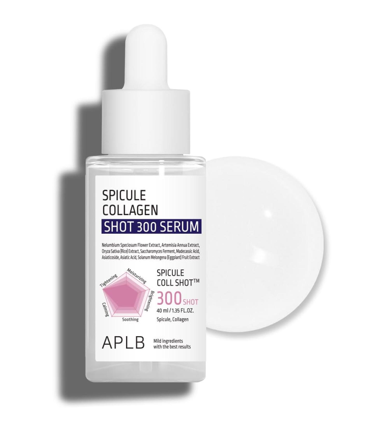 APLB Spicule Collagen Shot 300 Serum | SPICULE COLL SHOT 300 1.35 FL.OZ/Korean Skincare Gentle Exfoliation Elasticity Care Long lasting hydration Revitalize for gentle and improve skin texture - Buy Online on GoSupps.com