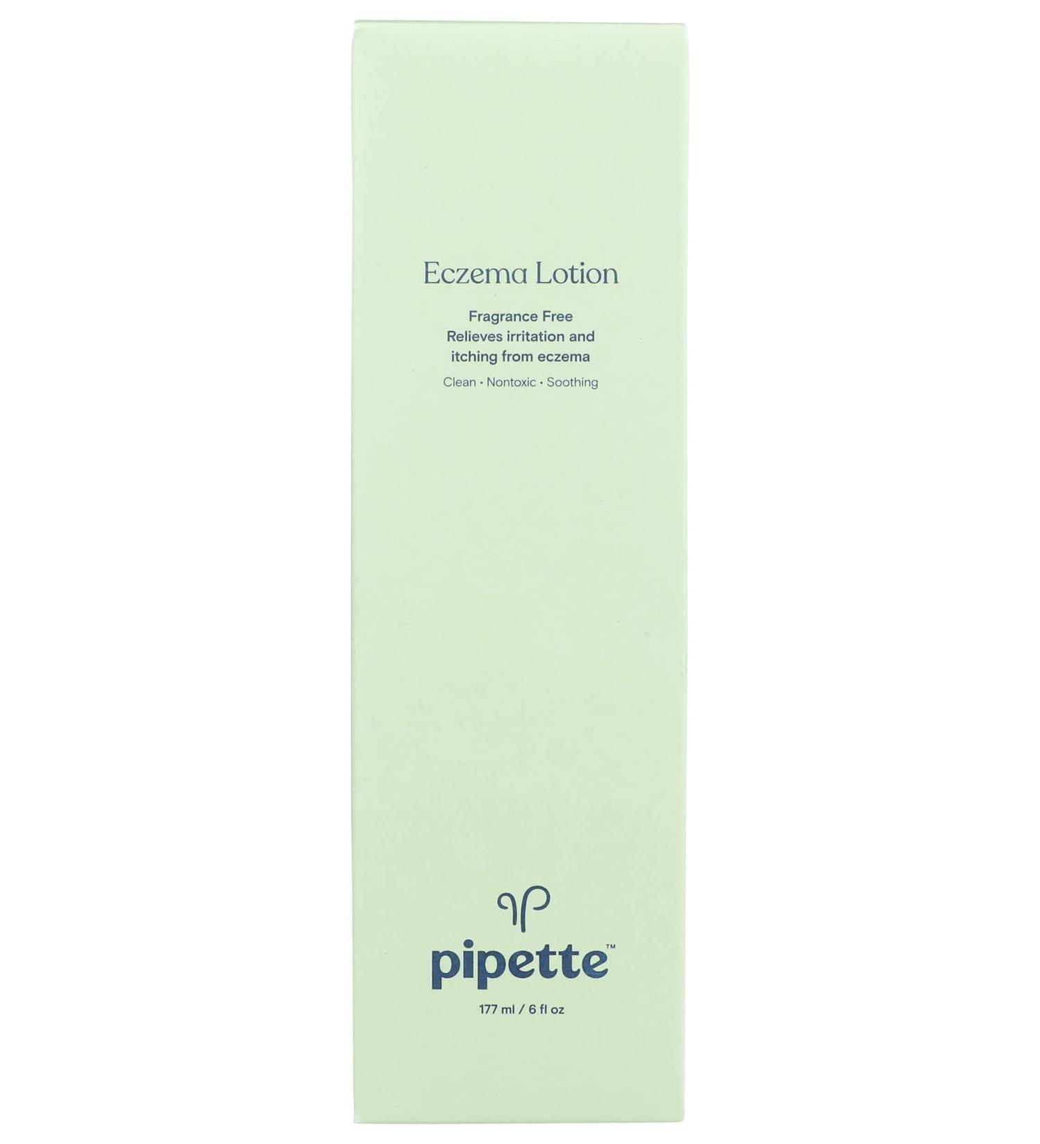 Pipette Eczema Lotion Relieves Irritation Keeps Dry Itchy Skin Calm Smooth and Deeply Moisturized Fragrance-Free (Petrolatum and Silicone Free Formulas) Eczema Cream 6 Fl Oz