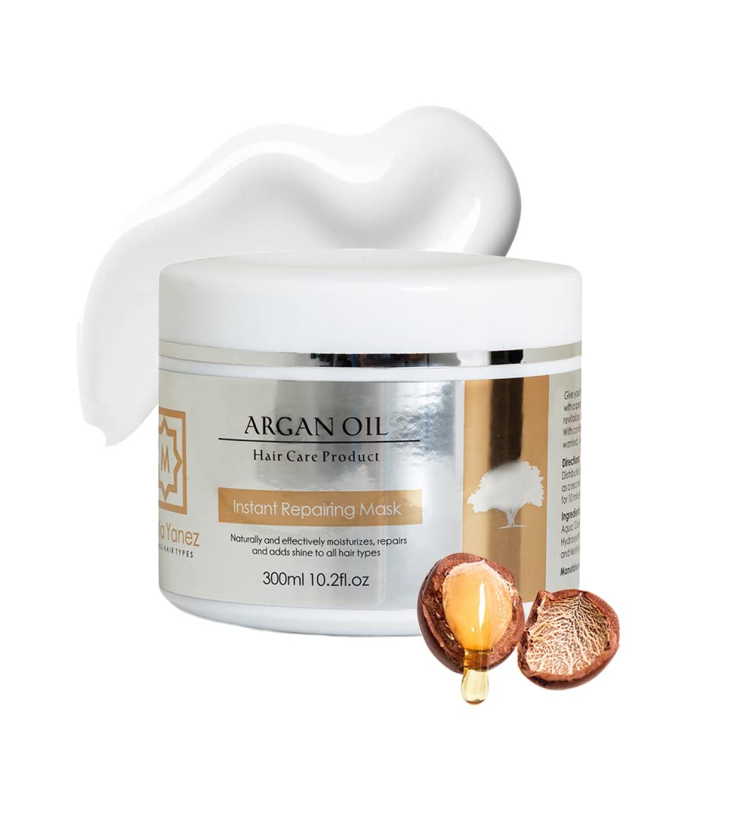 Maria Yanez Argan Oil Hair Mask - Hydrating Treatment for Dry, Damaged and Color-Treated Hair - 10.2 Oz - Buy Online on GoSupps.com