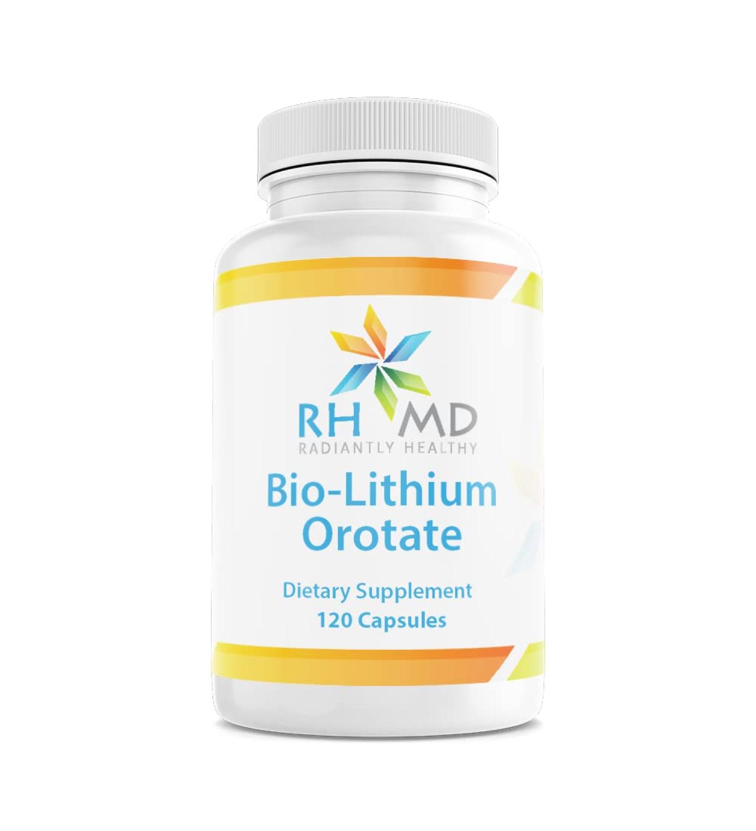 RHMD Bio-Lithium Orotate 120 Capsules - Dietary Supplement for Mental Wellness - Buy Online on GoSupps.com