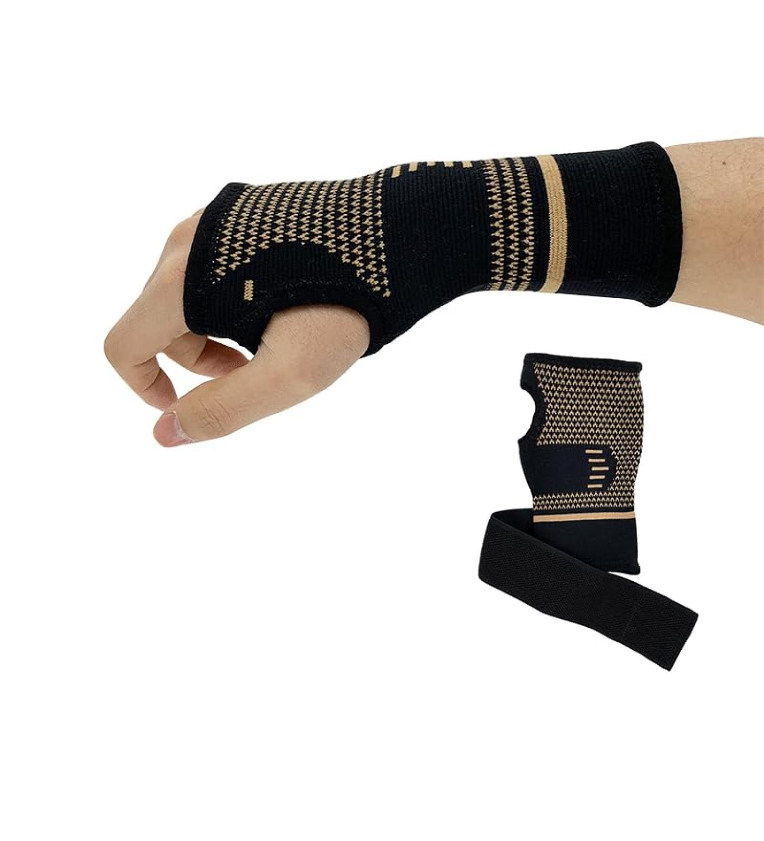 Dujia Copper Fiber Palm Protection Compression Support for Injury Recovery Pain Relief & Swelling (Medium - Buy Online on GoSupps.com