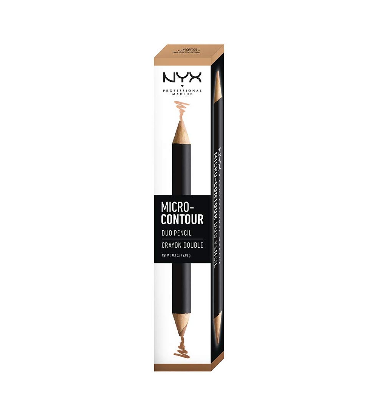 NYX Micro-Contour Duo Pencil Medium Deep 0.1 Ounce - Professional Makeup - Buy Online on GoSupps.com