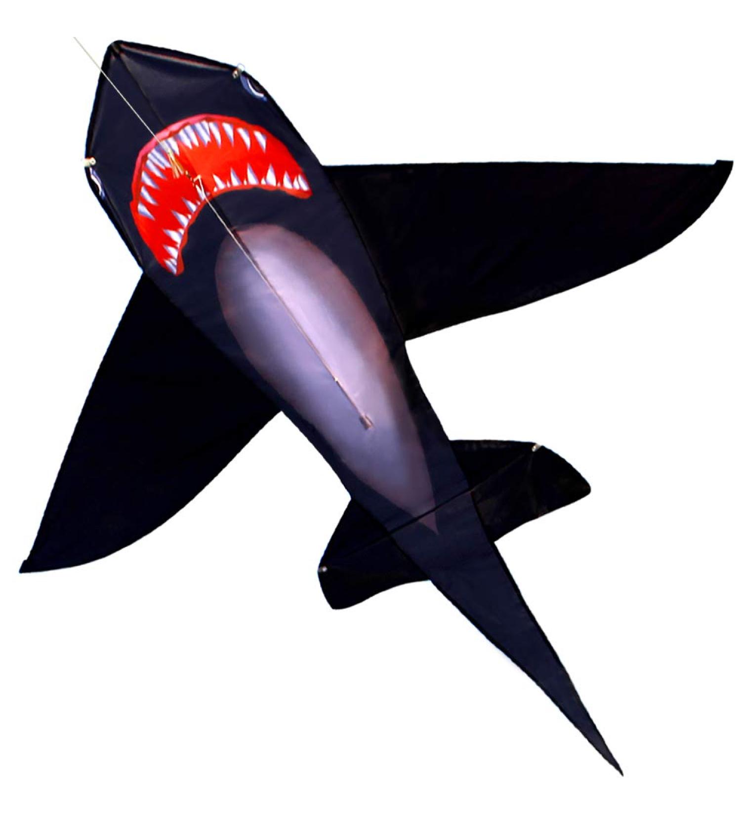 HENGDA Shark Kite - Easy to Assemble and Fly | for Kids and Adults | Beach, Park, Yard | 49x53in Black - Buy Online on GoSupps.com