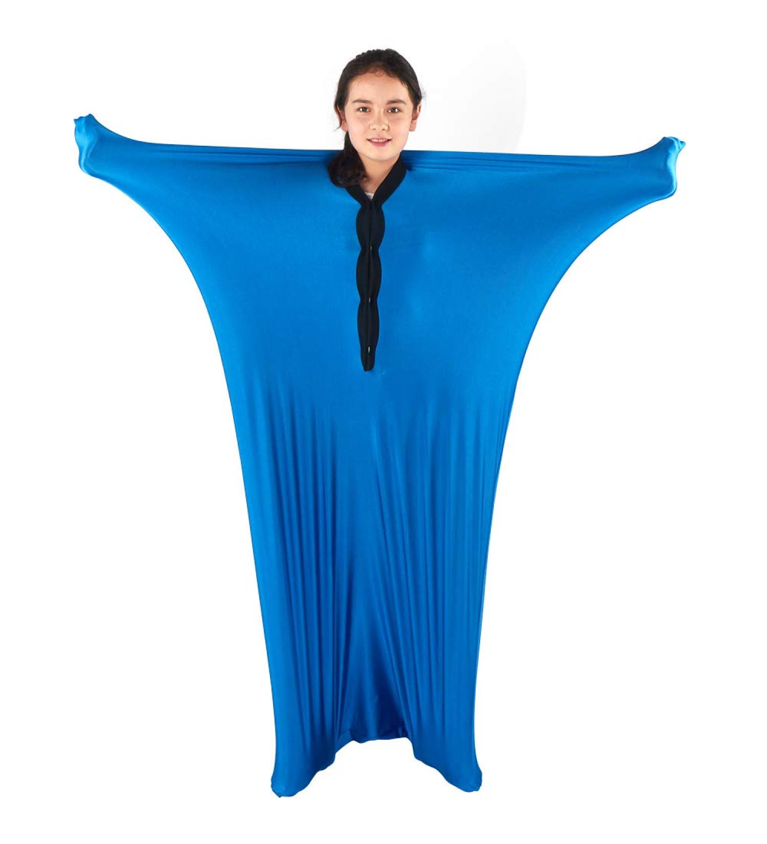 Sensory Stretchy Body Sock for Autism Anxiety - Deep Pressure Simulation Blanket - Small 47 x27 Blue - Buy Online on GoSupps.com