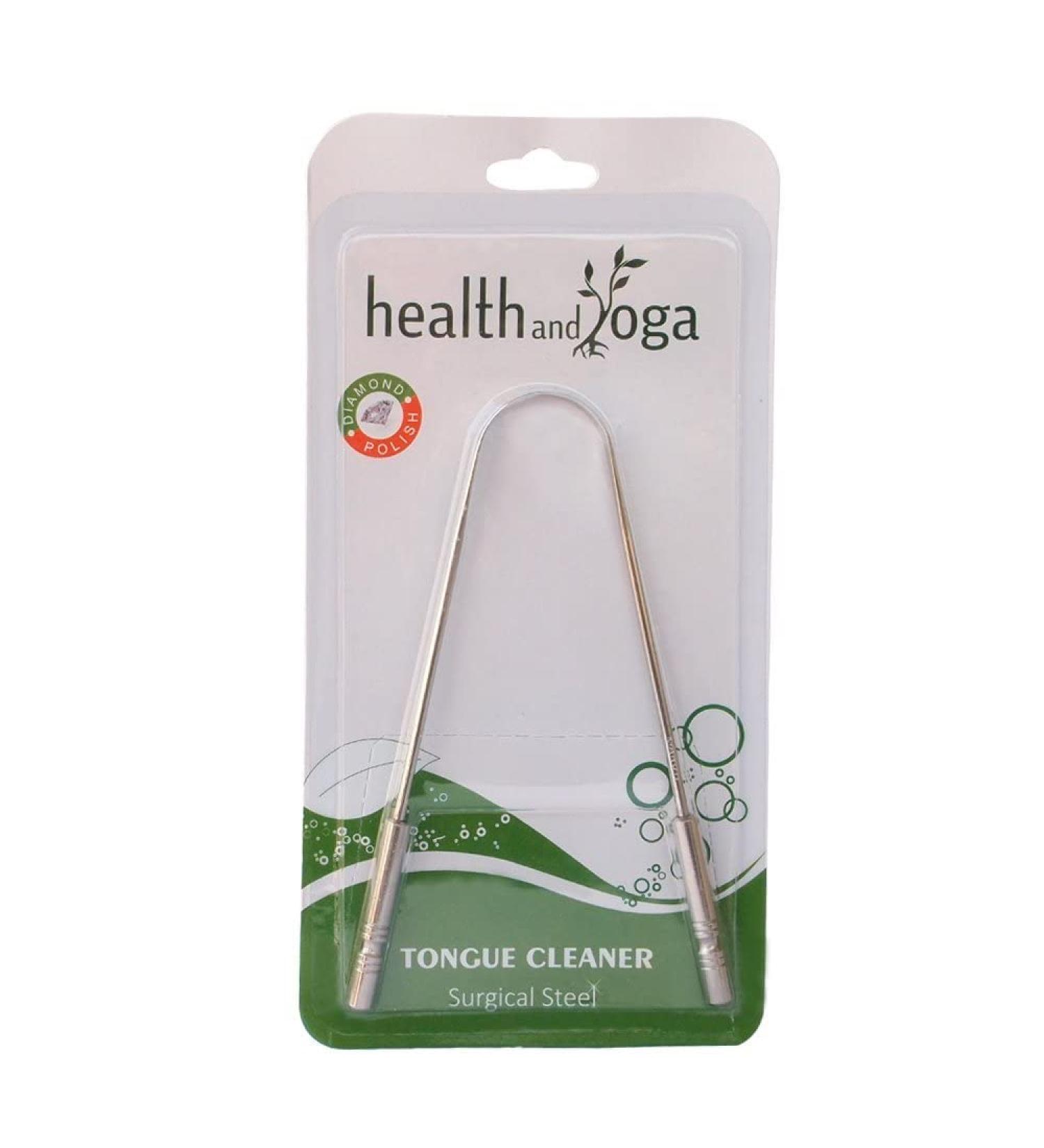 HealthAndYoga(TM) SteloSwipe Tongue Cleaner Scraper - Surgical Steel - Sterilizable Tongue Brush Cleaner - Hygienic Seal-Pack - Non-Synthetic Grip - 1 Pack with Storage Bag - Buy Online on GoSupps.com
