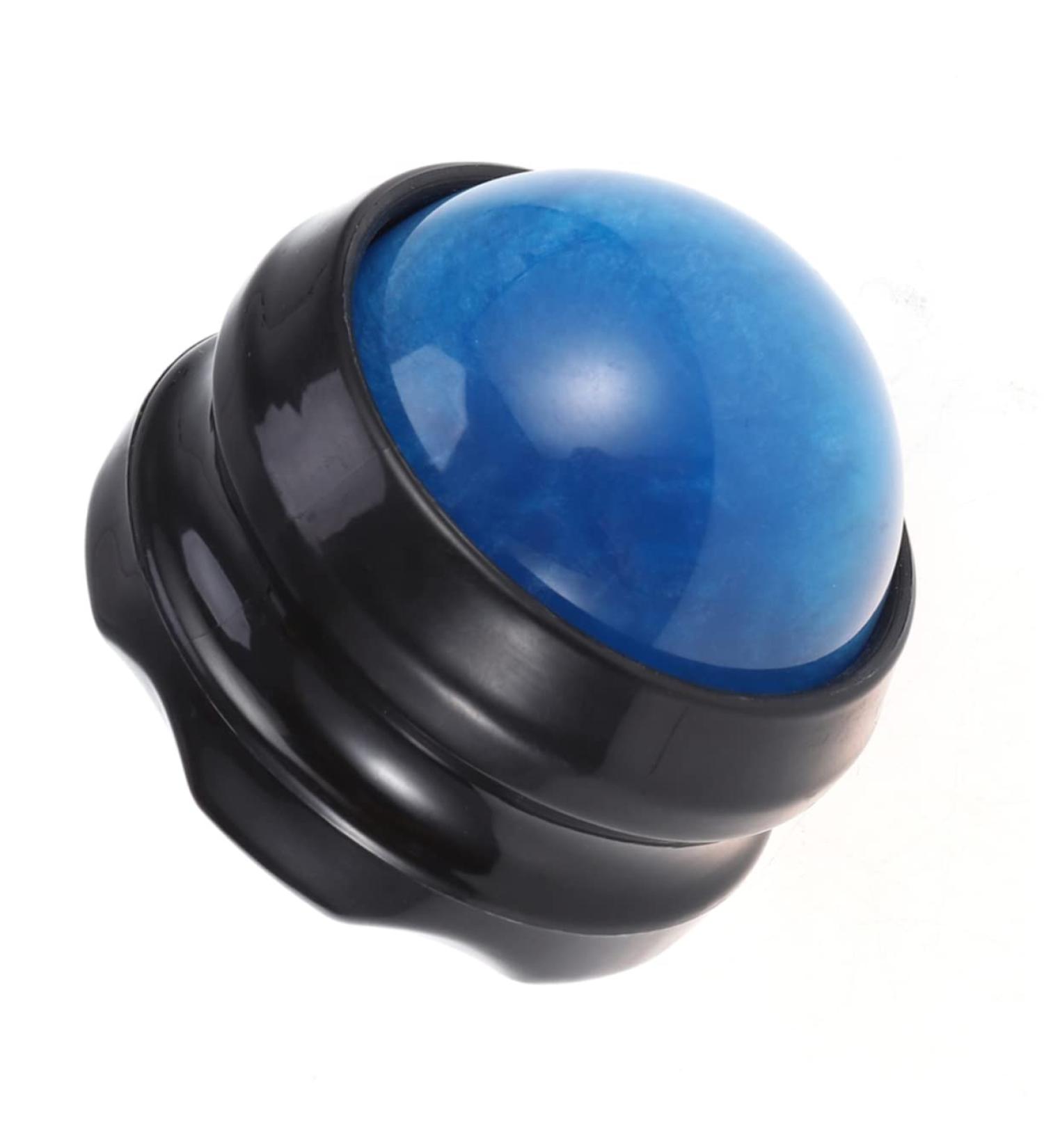 Beaupretty Manual Massage Ball - Back Roller & Muscle Therapy Stick for Yoga & Trigger Point Relief - Self-Massager in Medium Blue - Buy Online on GoSupps.com