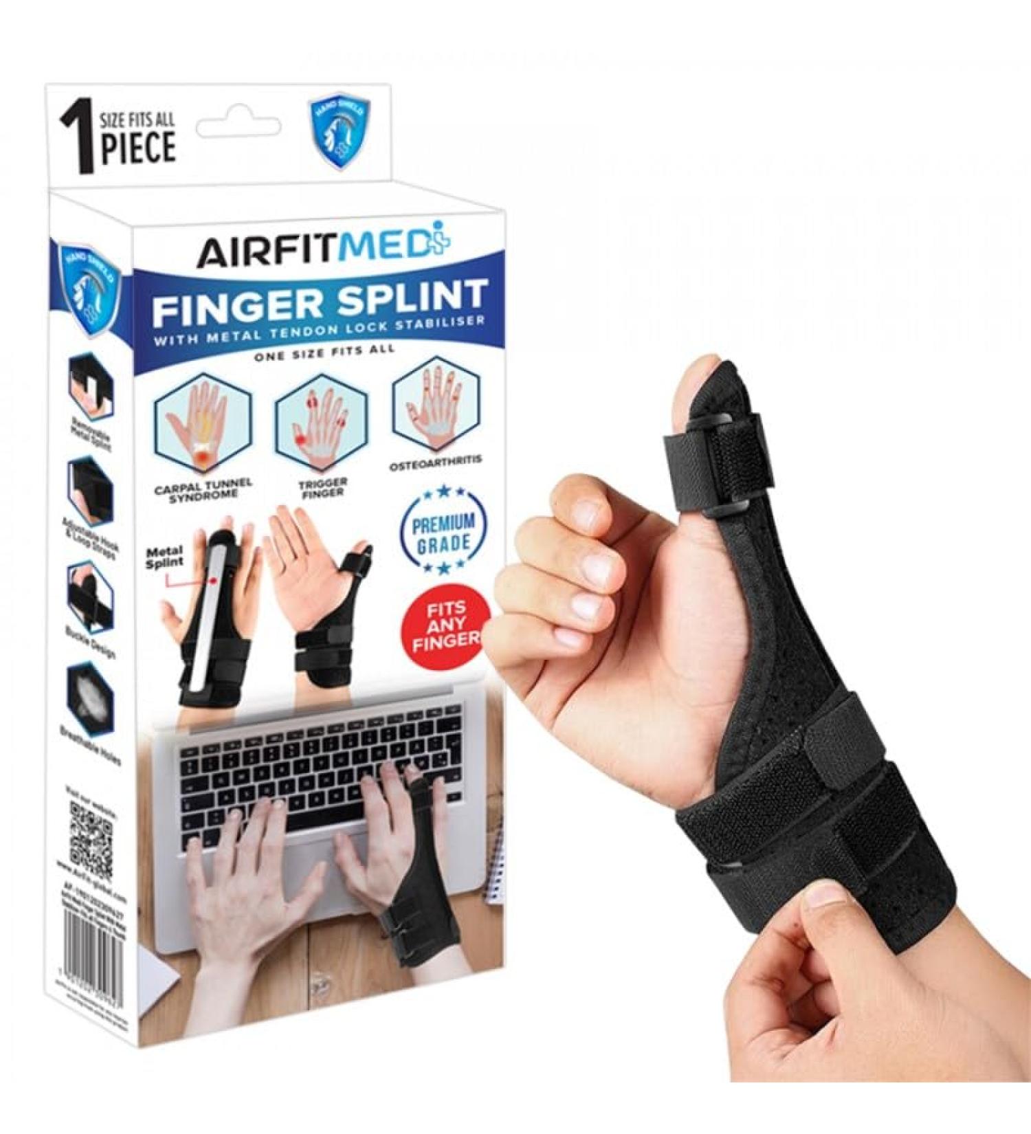 FINGER SPLINT Thumb & Wrist Stabilizer splint for BlackBerry Thumb Trigger Finger Pain Relief Arthritis Tendonitis Sprained and Carpal Tunnel Supporting Lightweight and Breathable