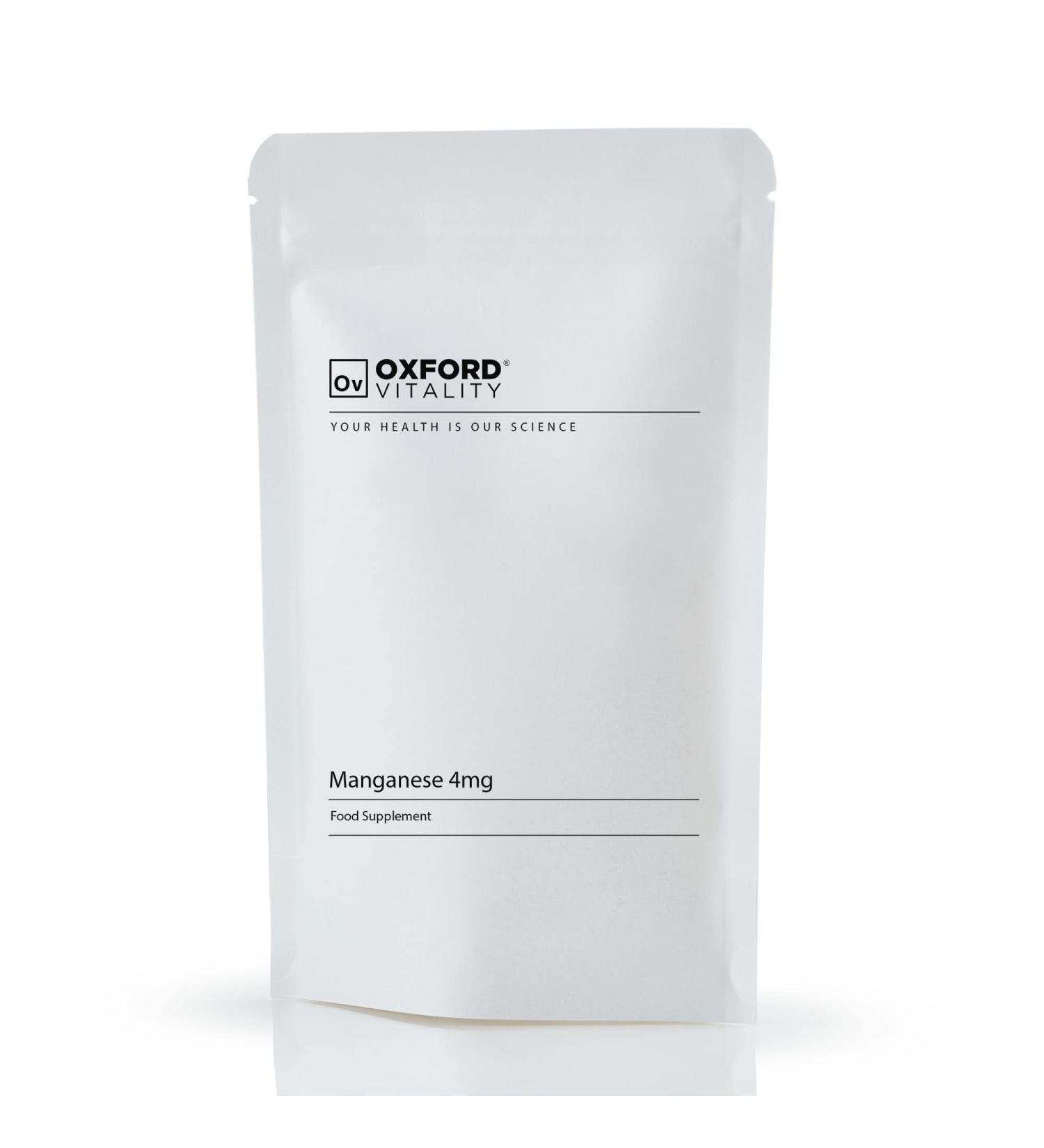 Manganese 4mg Tablets for Cartilage & Bone Health | Oxford Vitality - 14 Count - Buy Online on GoSupps.com