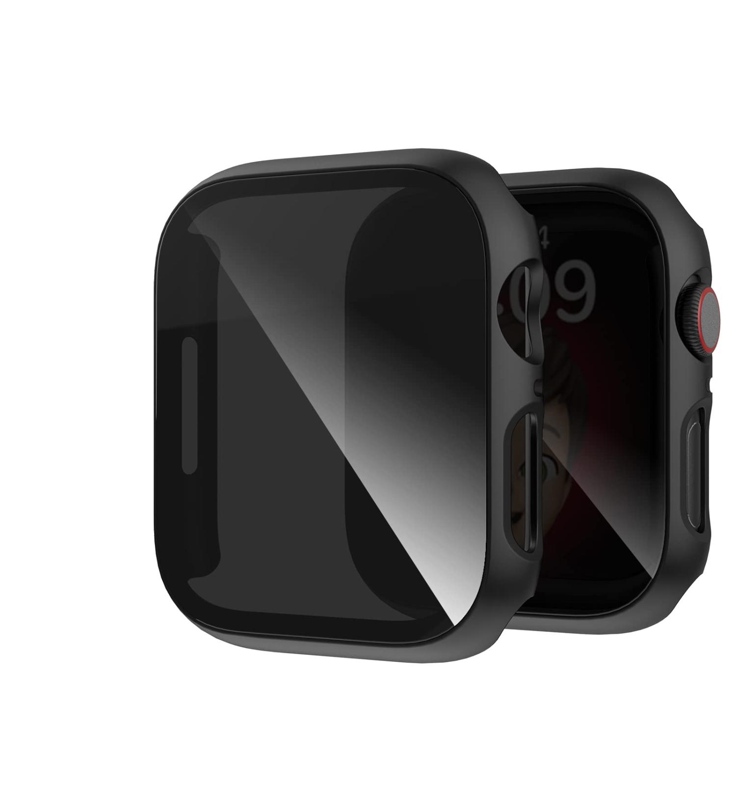 Cuteey 2 Pack Apple Watch Series 8/7 Privacy Screen Protector Case 45mm - Anti-Spy Glass Hard PC Cover Bumper - Black, 45mm - Buy Online on GoSupps.com